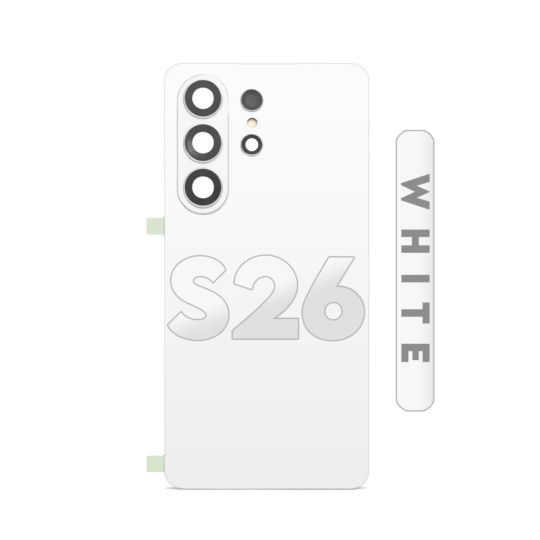 (White) For Samsung Galaxy S26 | Back Cover Glass With Camera Lens