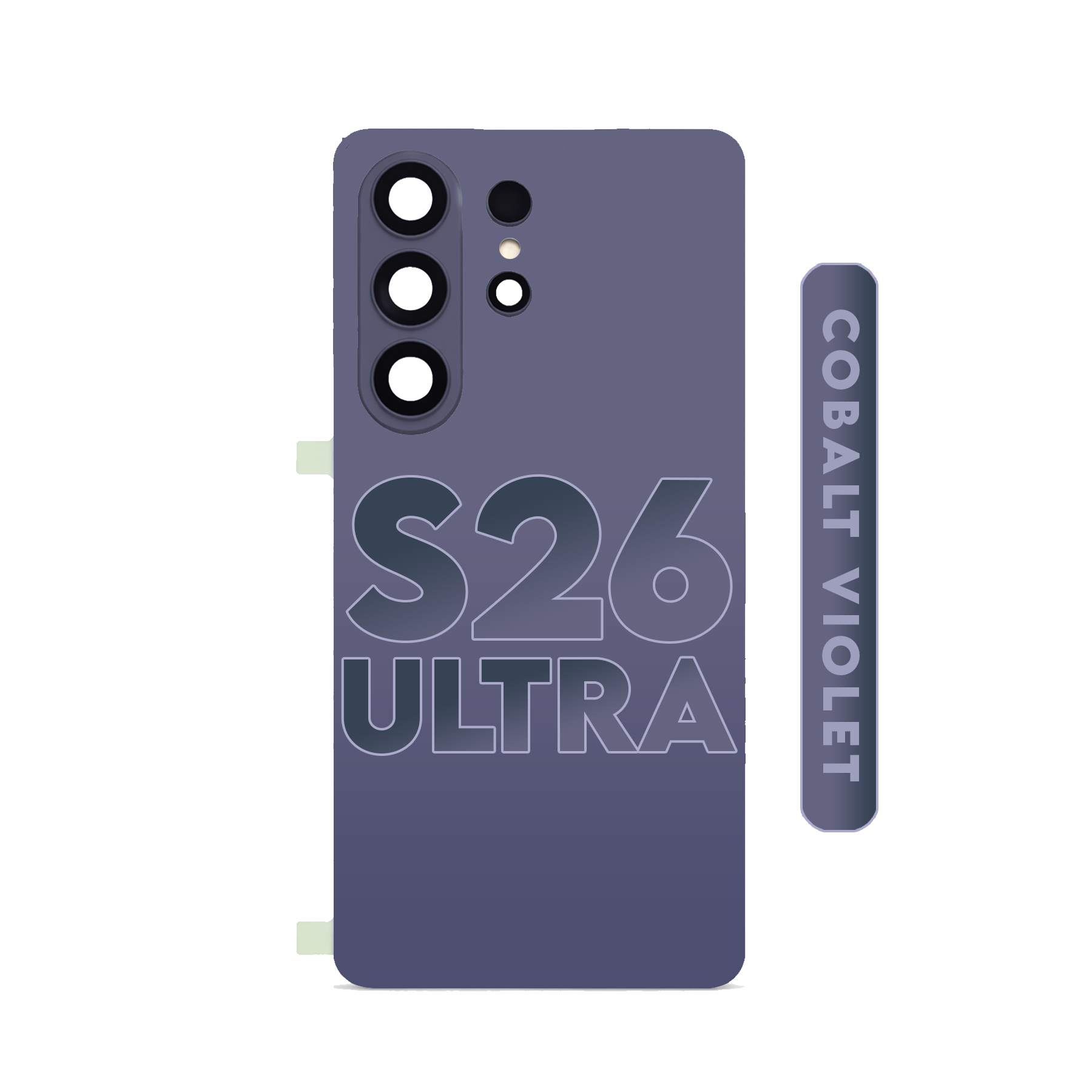 (Cobalt Violet) For Samsung Galaxy S26 Ultra 5G | Back Cover Glass With Camera Lens