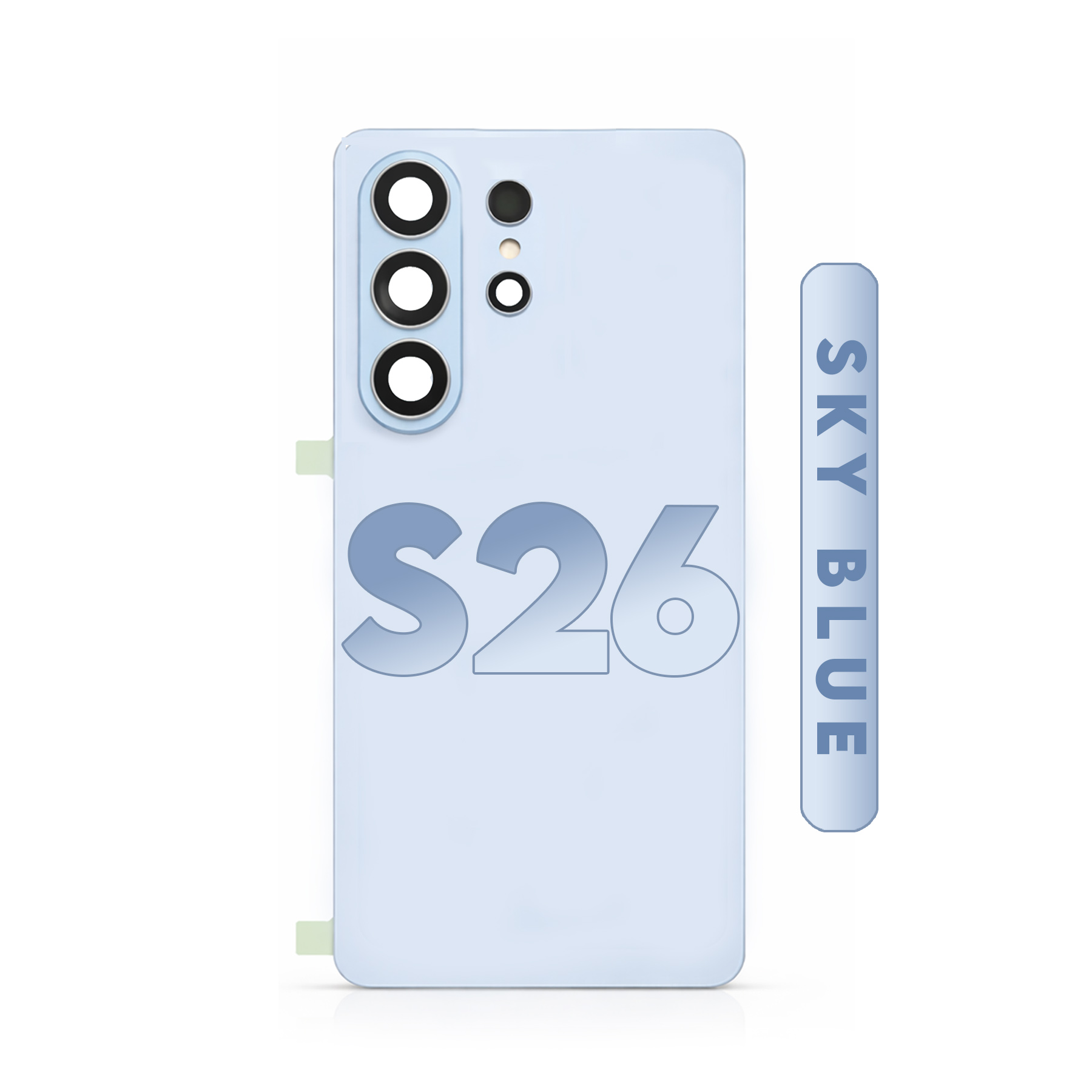 (Sky Blue) For Samsung Galaxy S26 | Back Cover Glass With Camera Lens