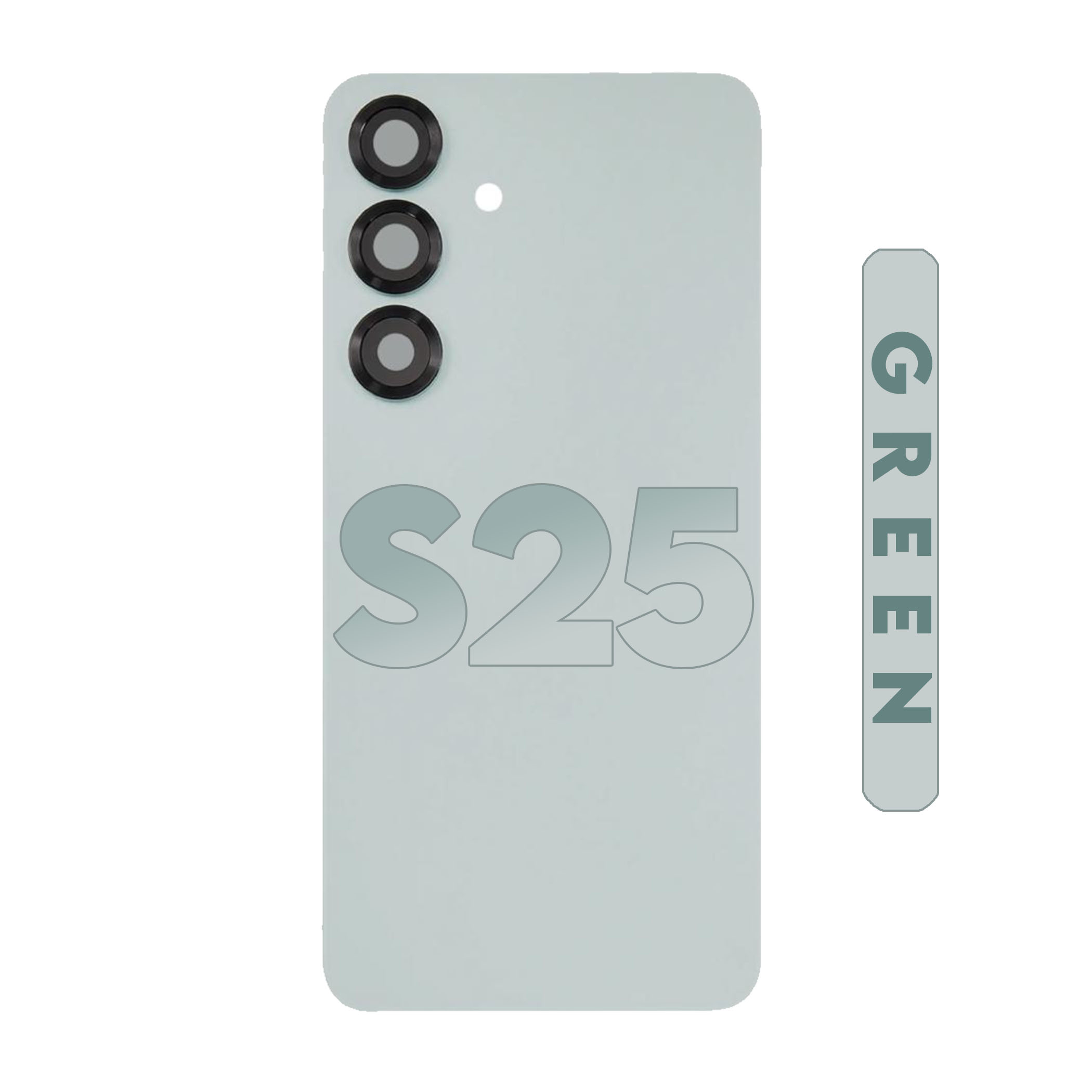 (Mint Green) For Galaxy S25 5G | Back Cover Glass With Camera Lens (No Logo)