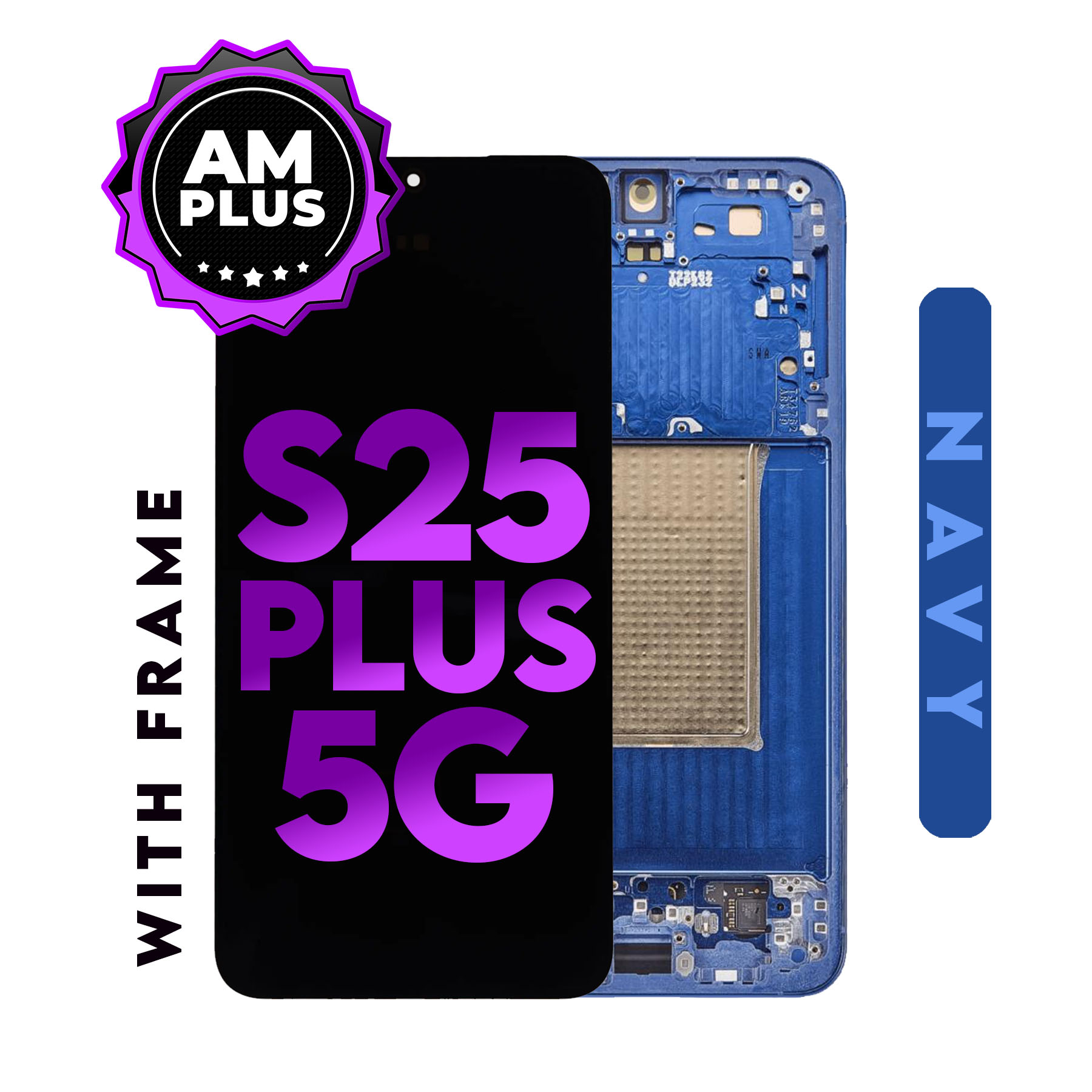 (Generic) Samsung S25 Plus (with Frame) Replacement Part - Navy