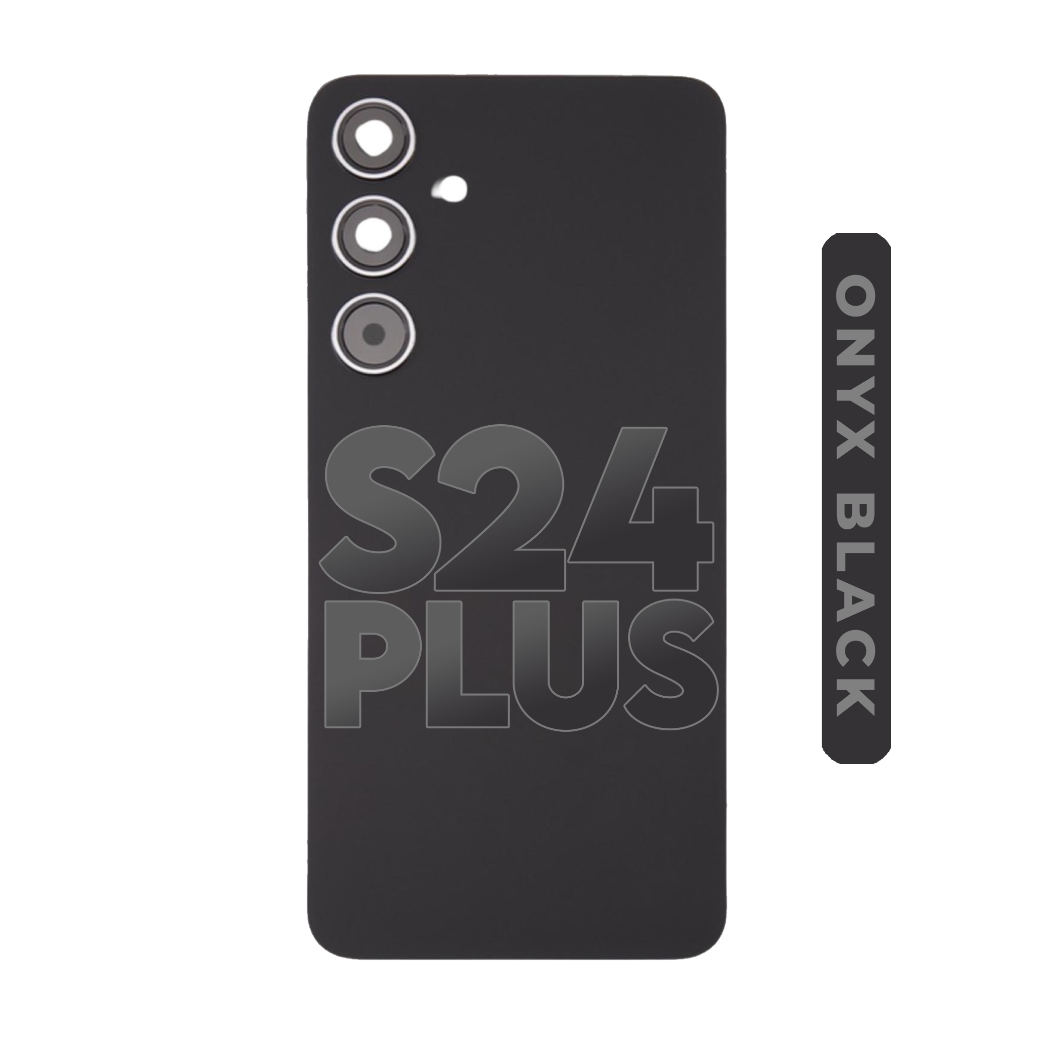 (Onyx Black) For Galaxy S24 Plus | Back Cover Glass With Camera Lens (No Logo)  — image 1