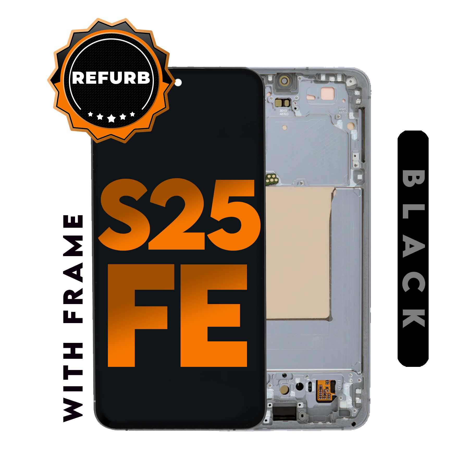 (Premium) (Refurbed) For Samsung Galaxy S25 FE  | OLED Screen With Frame
