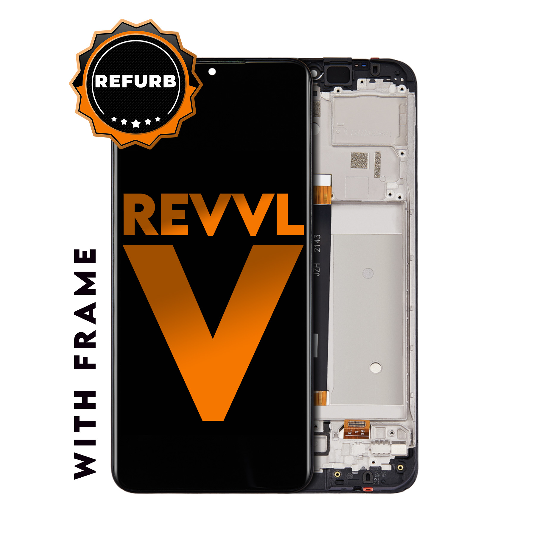 T-Mobile Revvl V LCD Assembly With Frame (Black)