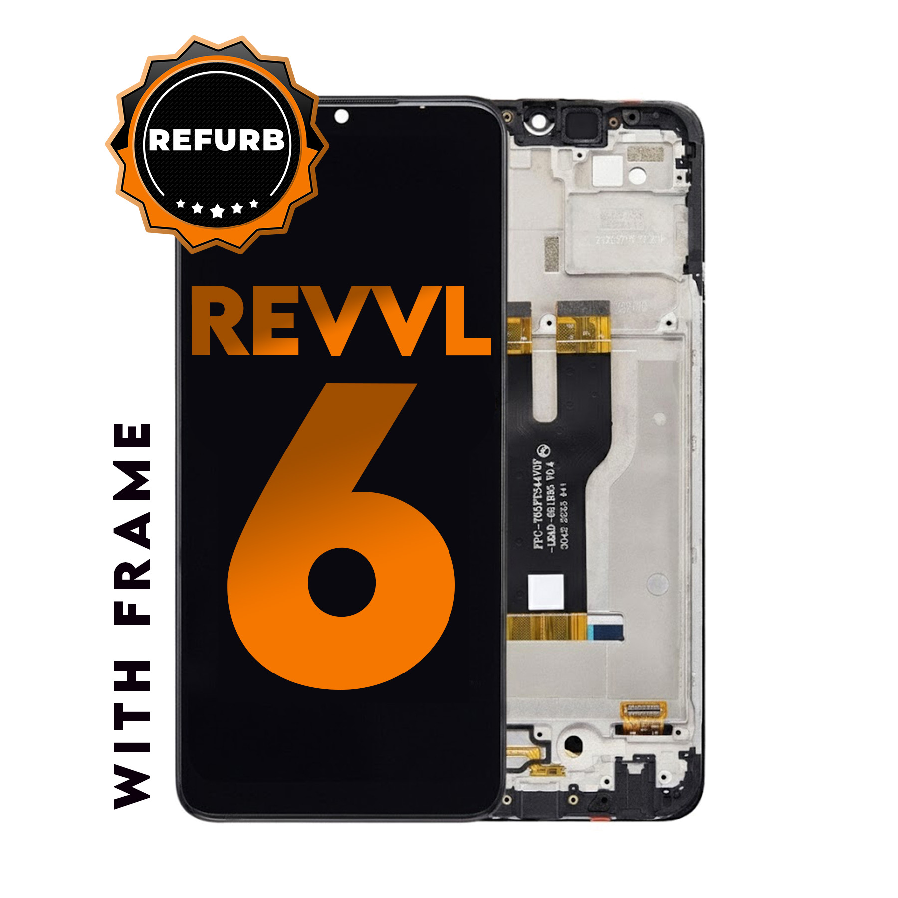T-Mobile Revvl 6 | LCD Assembly With Frame (Black)