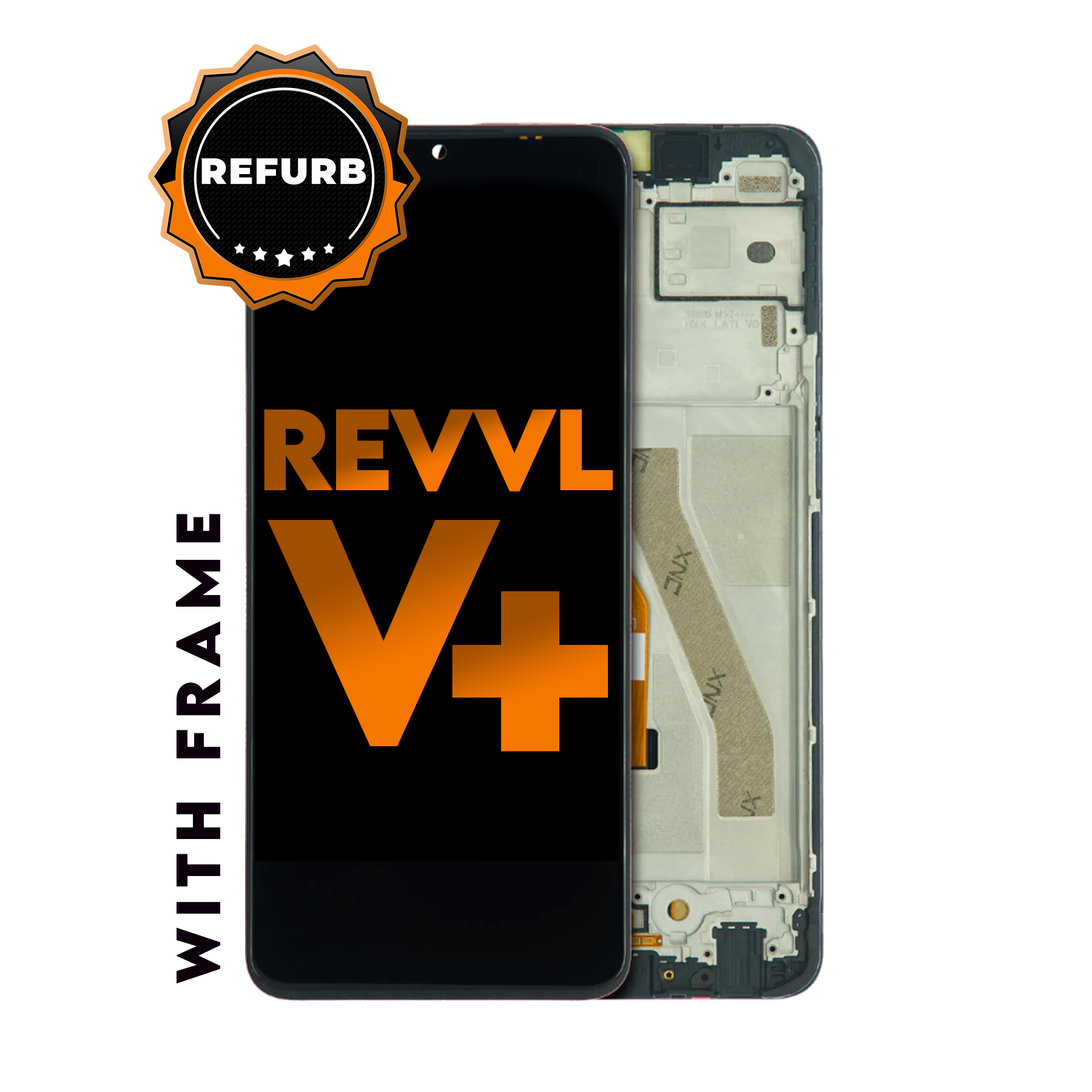 T-Mobile Revvl V+ 5G LCD Assembly w/ Frame (BLACK) (Premium/Refurbished)