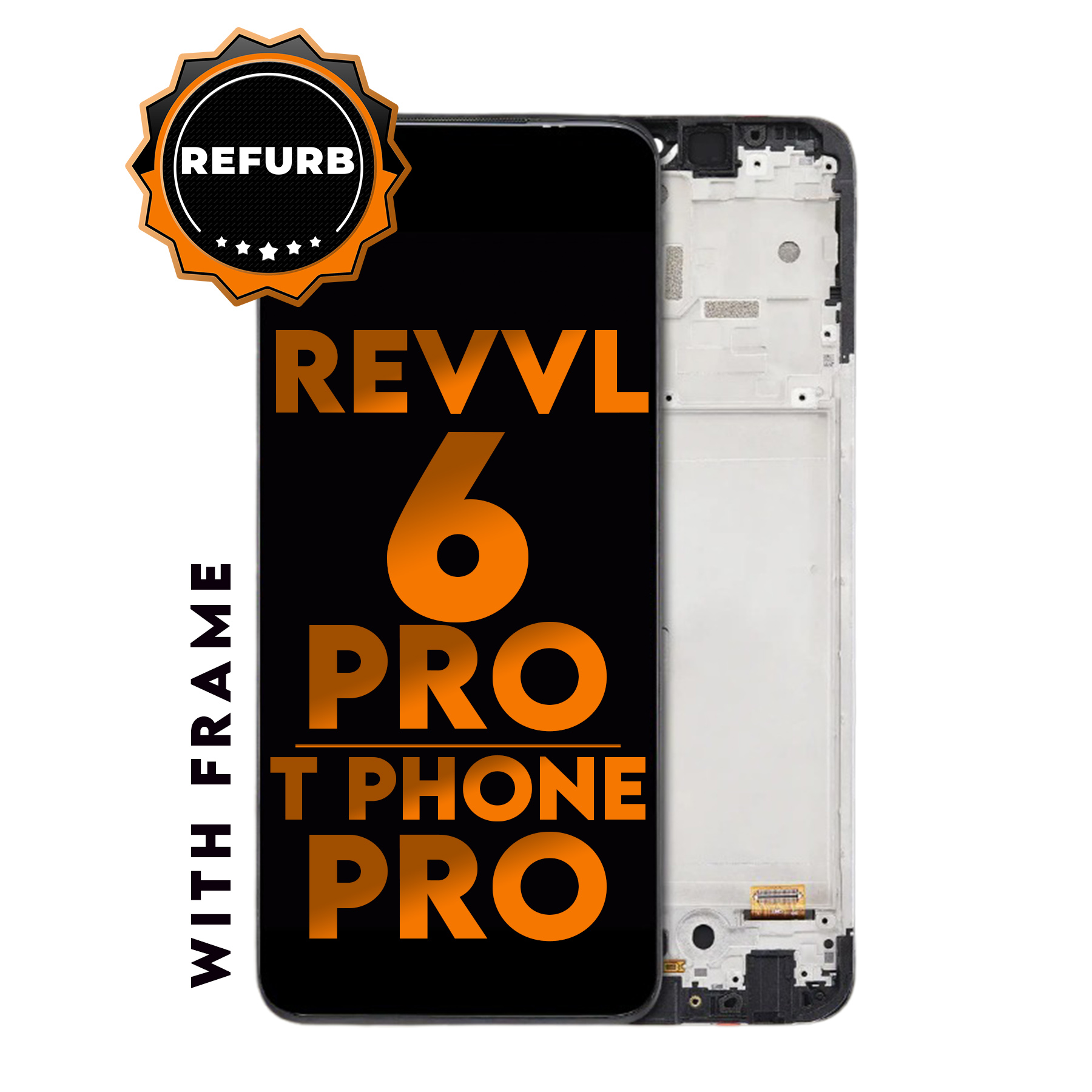 T-Mobile Revvl 6 Pro / T Phone Pro 5G | LCD Assembly With Frame (Black)