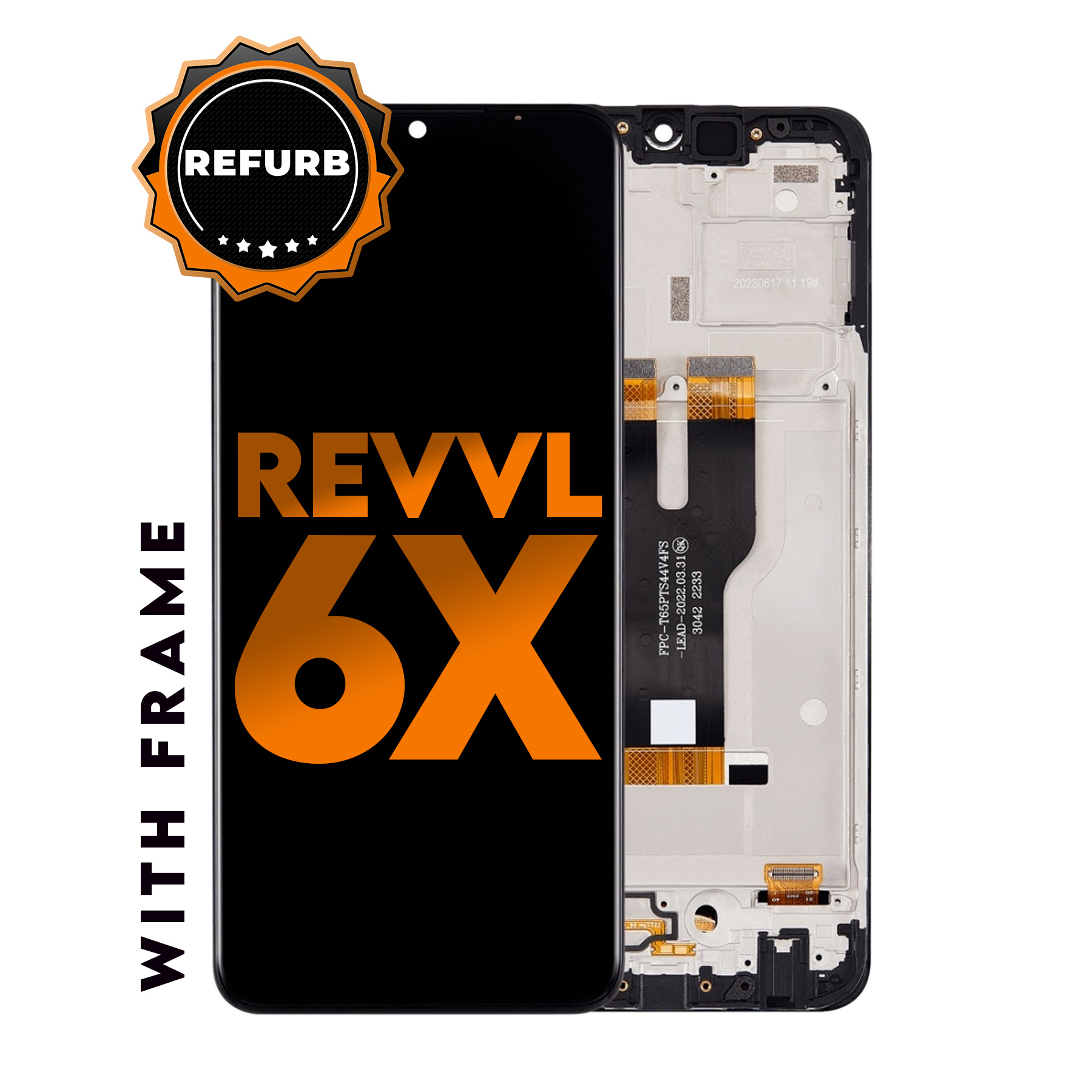 T-Mobile Revvl 6X 5G | LCD Assembly With Frame (Black)