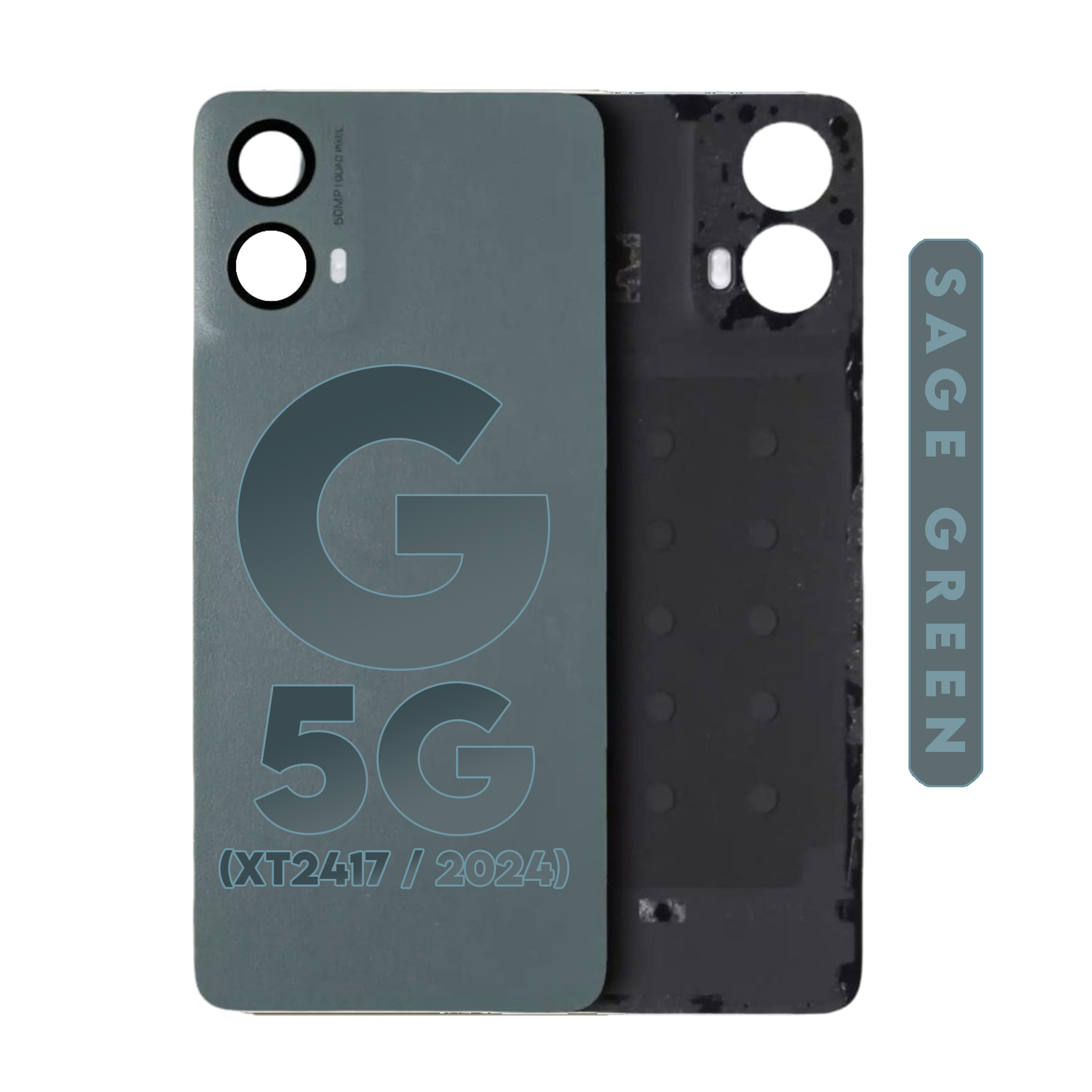 For Motorola Moto G 5G (XT2417 / 2024) | Back Cover Glass (Sage Green)