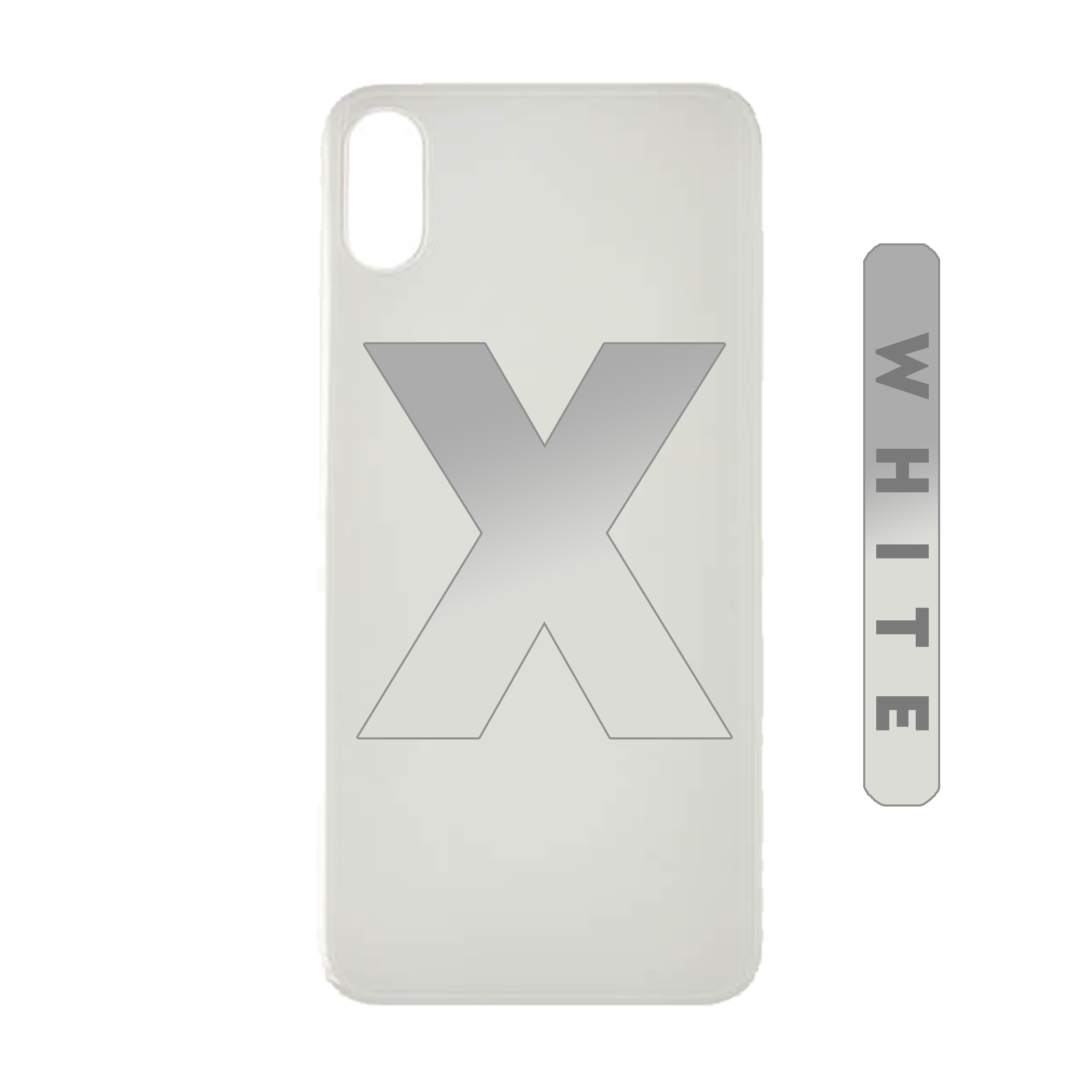 (WHITE) For iPhone X | Back Door (No Logo)