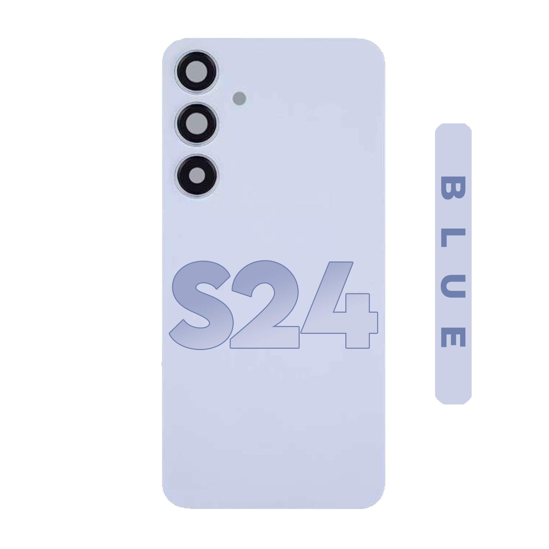 (Sapphire Blue) For Galaxy S24 | Back Cover Glass With Camera Lens (No Logo)  — image 1
