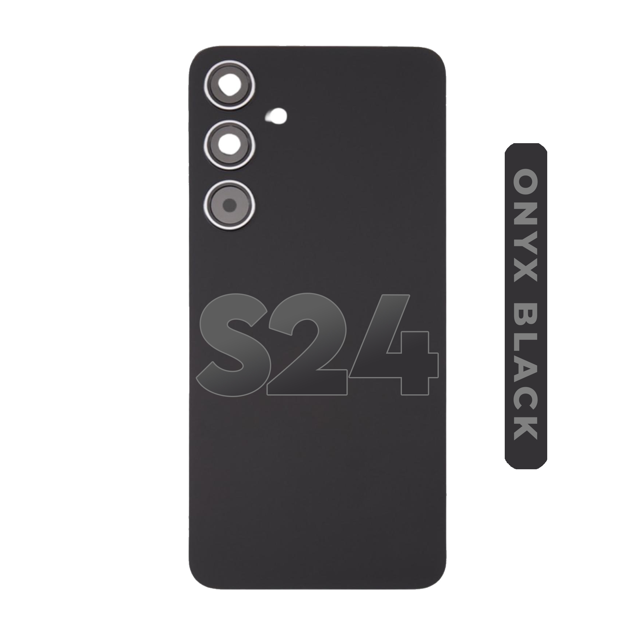 (Onyx Black) For Galaxy S24 | Back Cover Glass With Camera Lens (No Logo)  — image 1