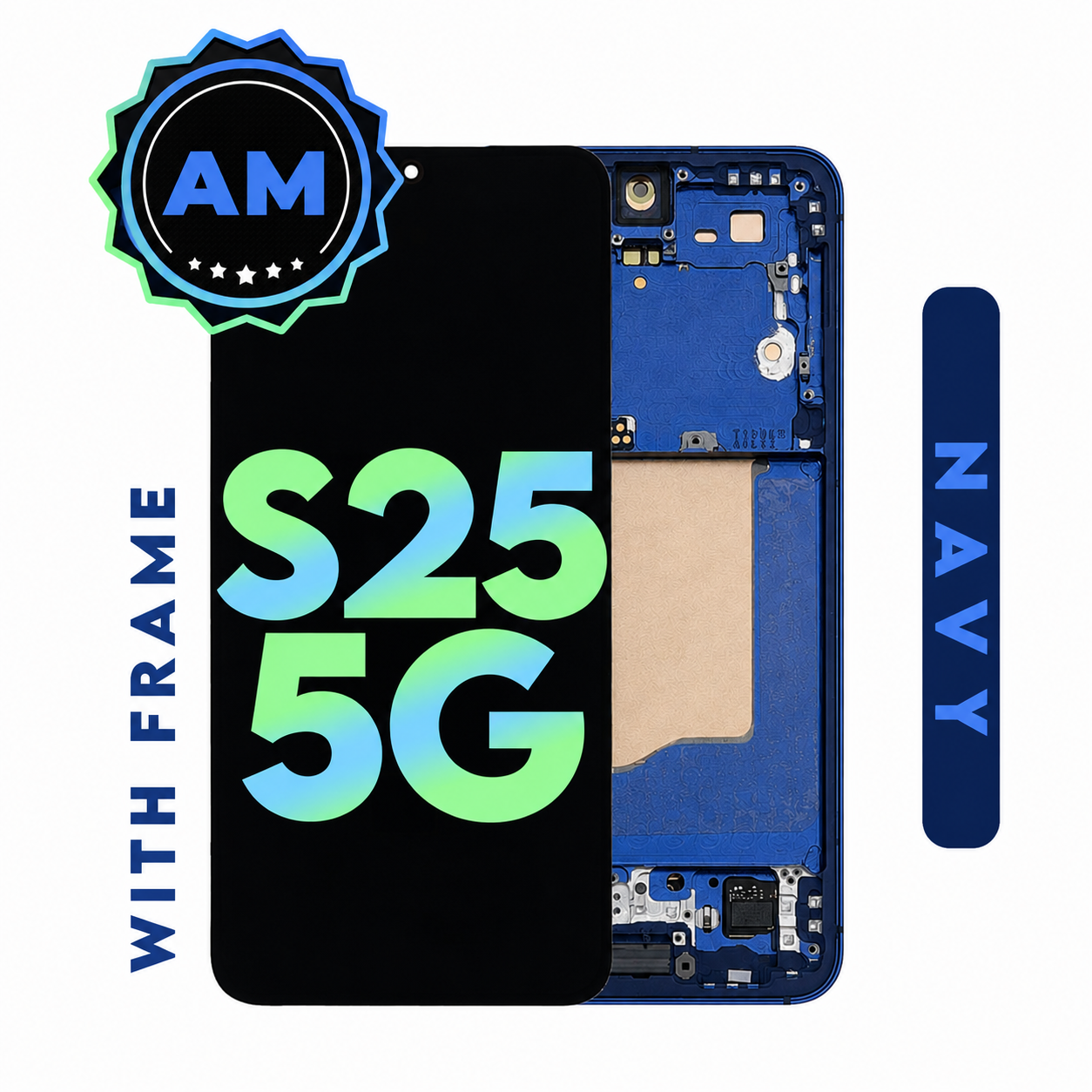 (TFT) Samsung S25 5G (with Frame) Replacement Part - Navy Blue