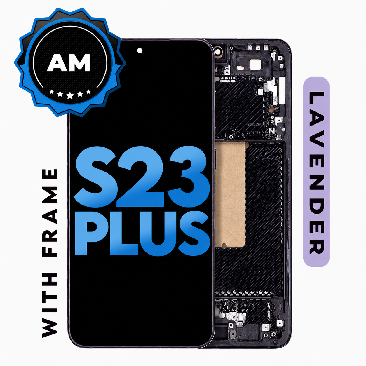 (Generic) Samsung S23 Plus 5G (with Frame) LCD Replacement Part - Lavender