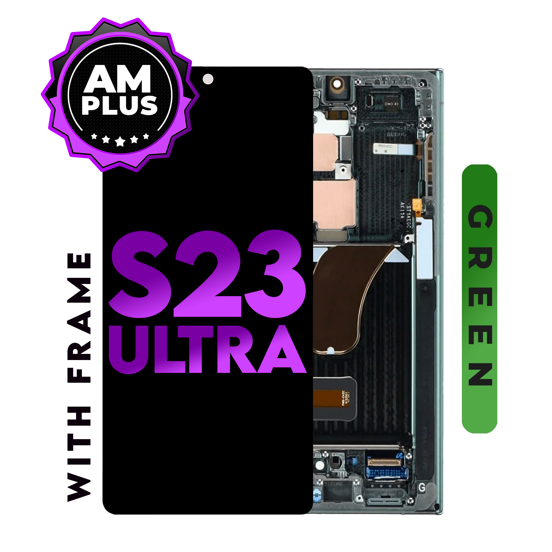 (Generic) Galaxy S23 Ultra 5G (with Frame) Replacement Lcd Part - Green