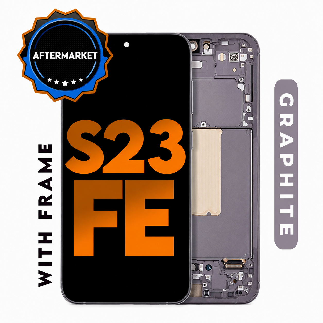 (TFT) Samsung S23 FE (with Frame) Replacement Part lcd - Graphite