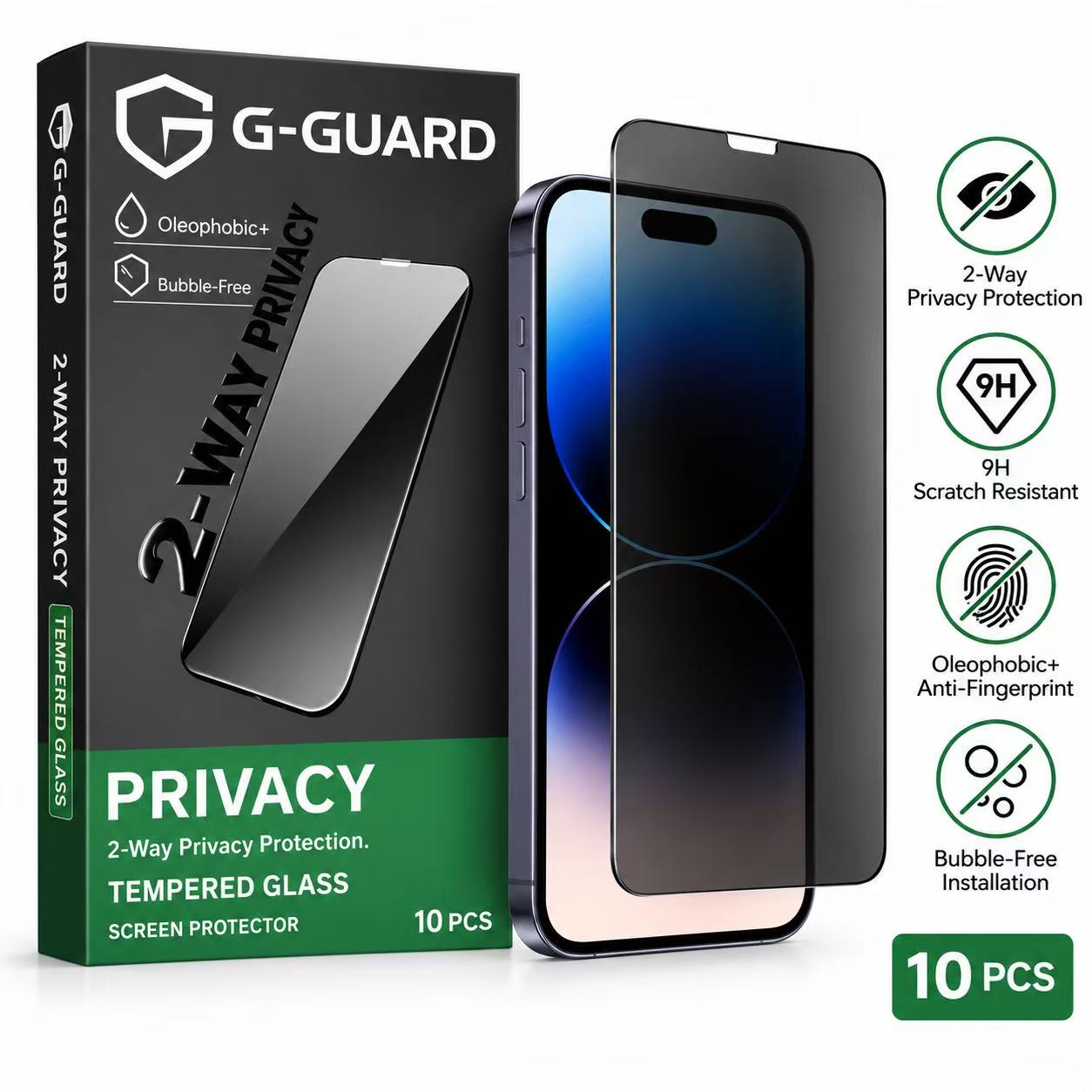 For iPhone AIR | Privacy Tempered glass (Box Of 10)
