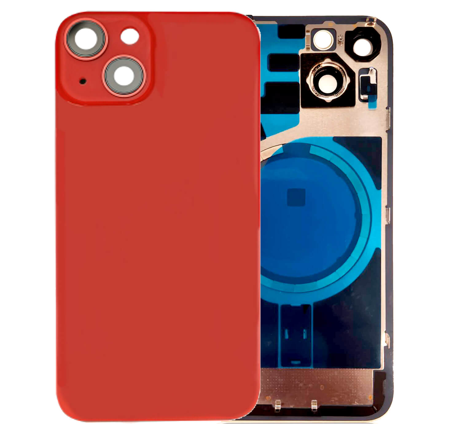 (Red) For iPhone 14  | Back Glass With Magnet (No Logo) — image 1