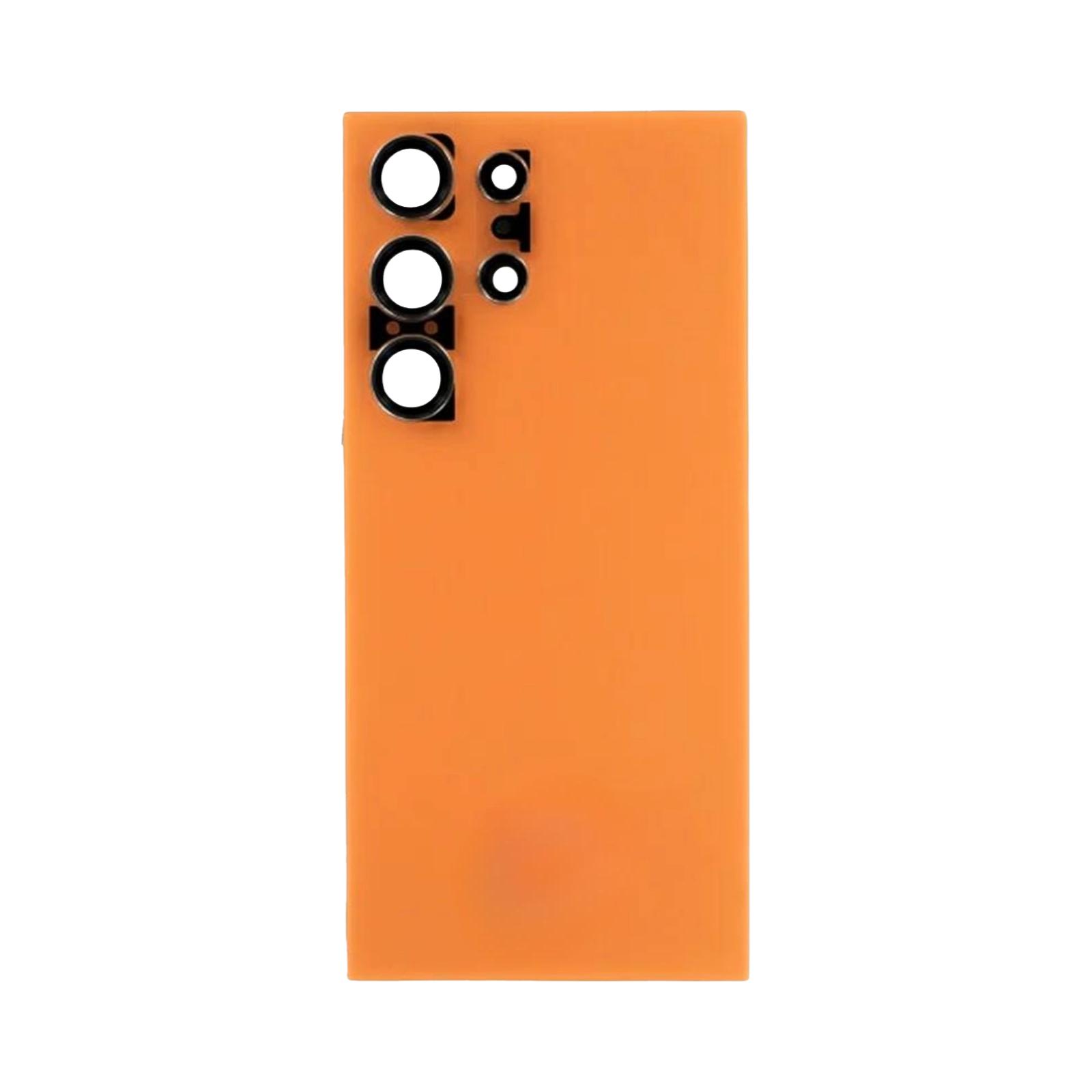 (Sandstone Orange) For Galaxy S24 Ultra | Back Cover Glass With Camera Lens (No Logo) — image 1
