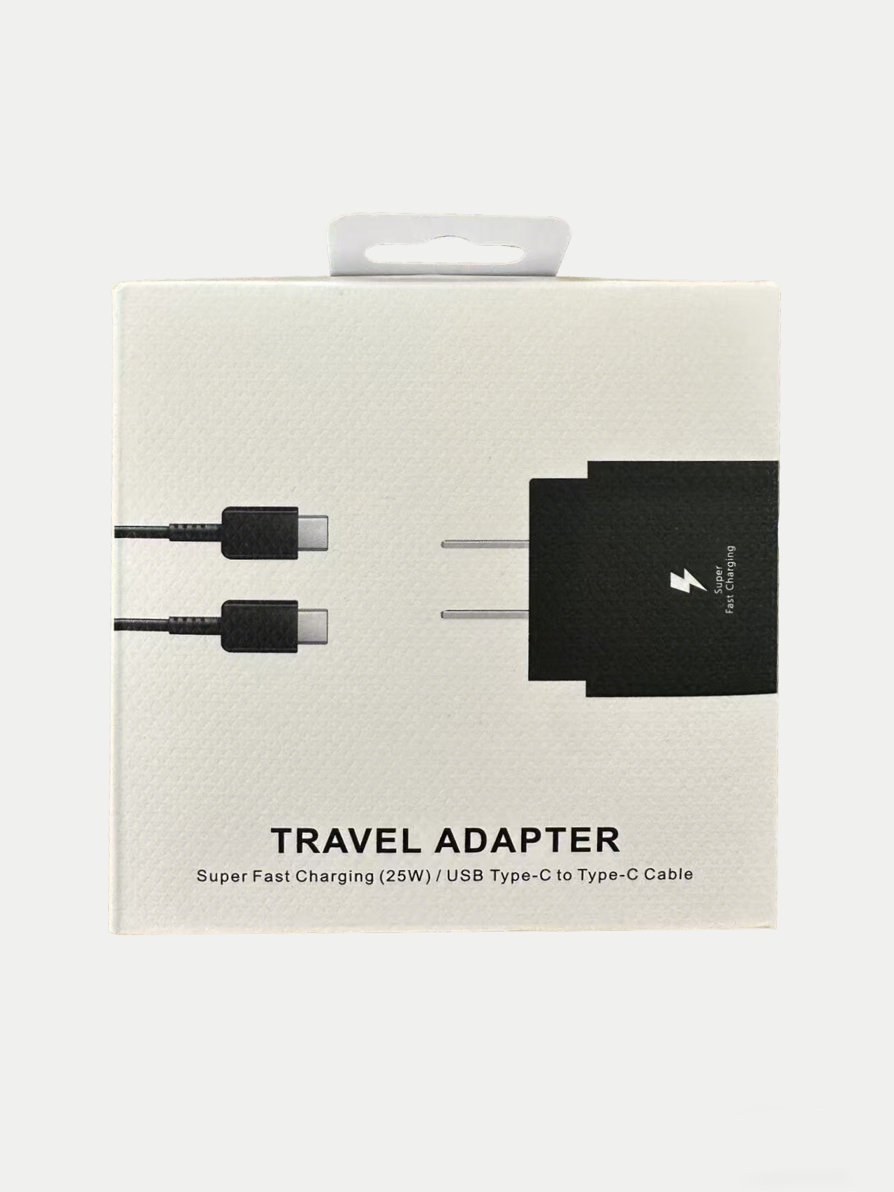 (BLACK) 25w PD TRAVEL ADAPTER WITH C TO C CABLE
