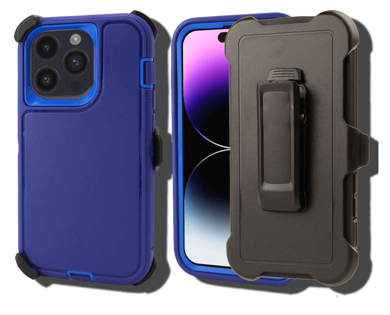 FOR IPHONE 17 PRO / IPHONE 17 PRO | HEAVY DUTY CASE WITH BELT CLIP (BLUE)