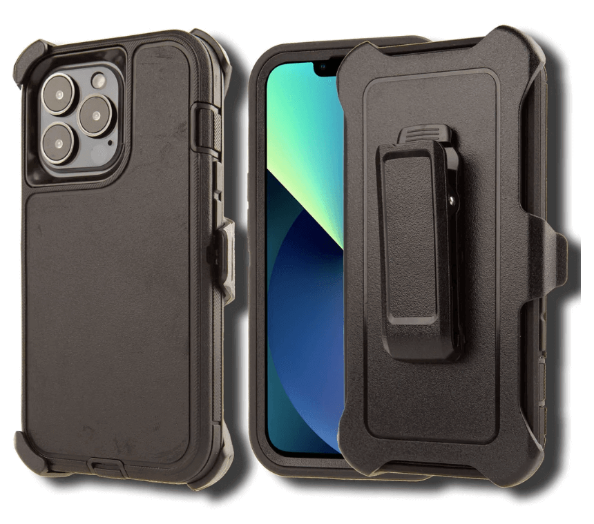 FOR IPHONE 17 AIR | HEAVY DUTY CASE WITH BELT CLIP (BLACK) — image 1
