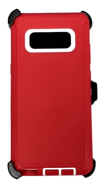 FOR GALAXY NOTE 8 | HEAVY DUTY CASE WITH BELT CLIP (RED)