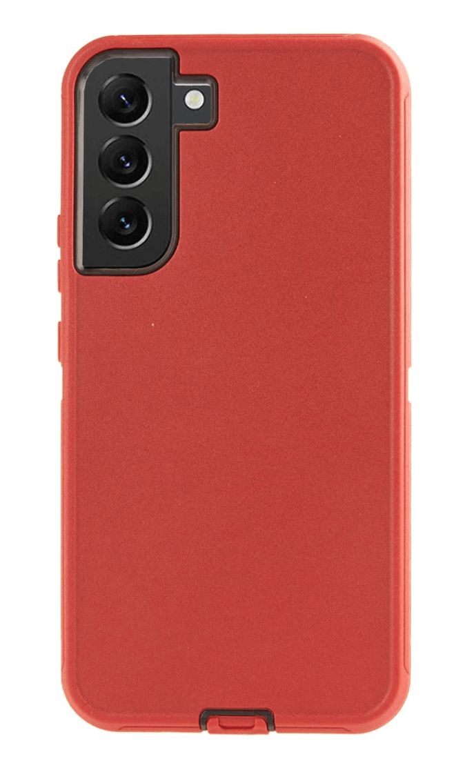 FOR GALAXY S23 PLUS  | HEAVY DUTY CASE WITH BELT CLIP (RED) — image 1