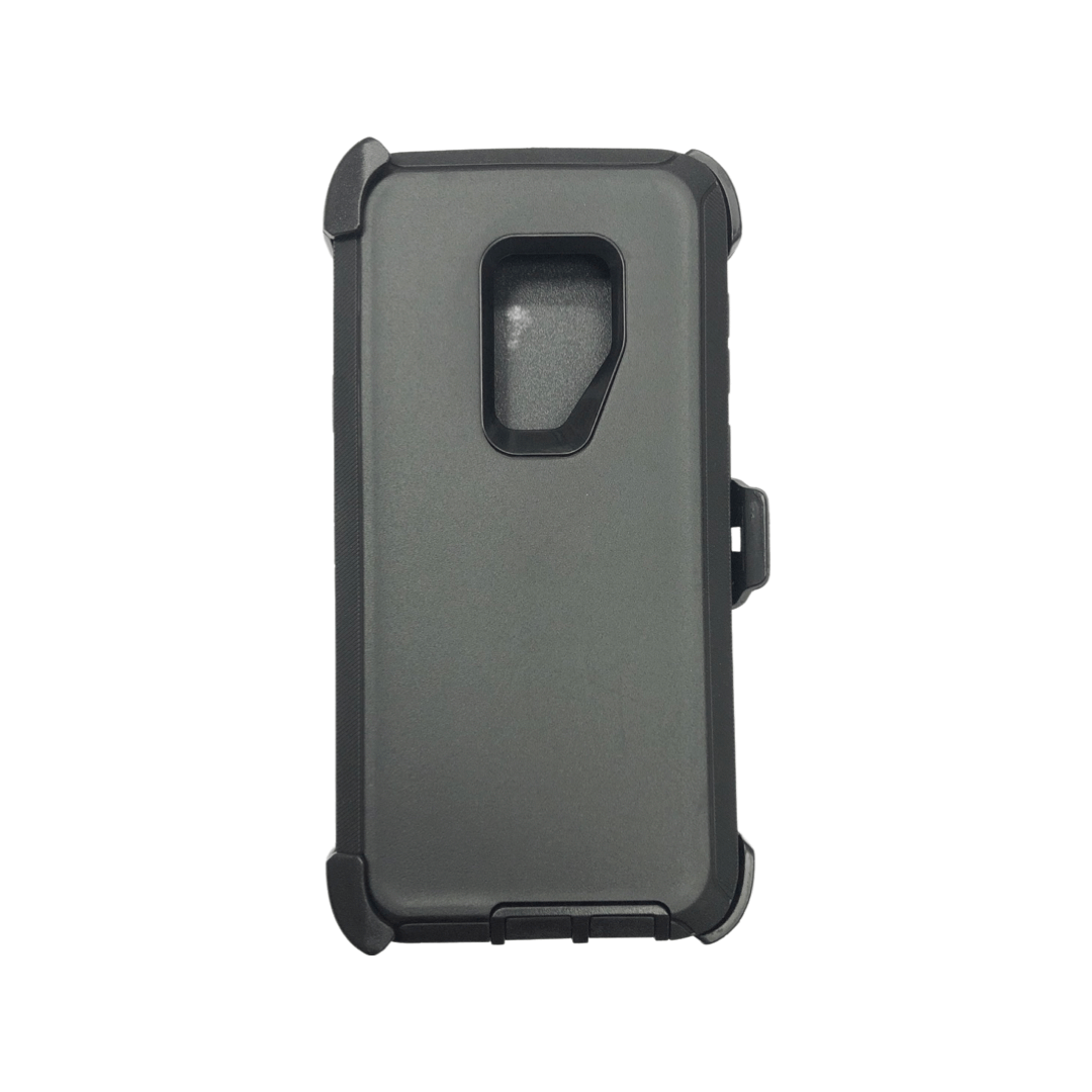 FOR GALAXY S9 PLUS  | HEAVY DUTY CASE WITH BELT CLIP (BLACK)