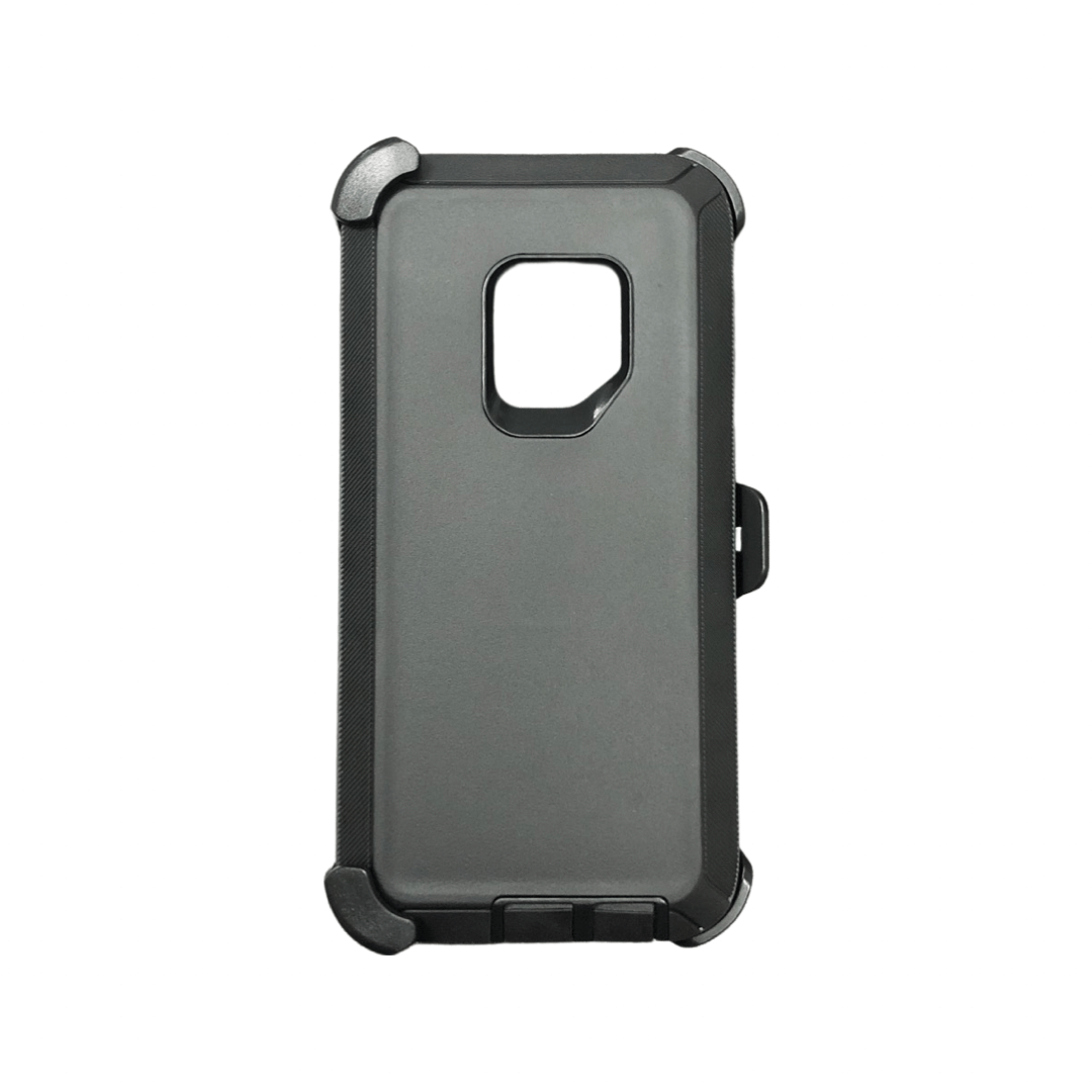 FOR GALAXY S9  | HEAVY DUTY CASE WITH BELT CLIP (BLACK)