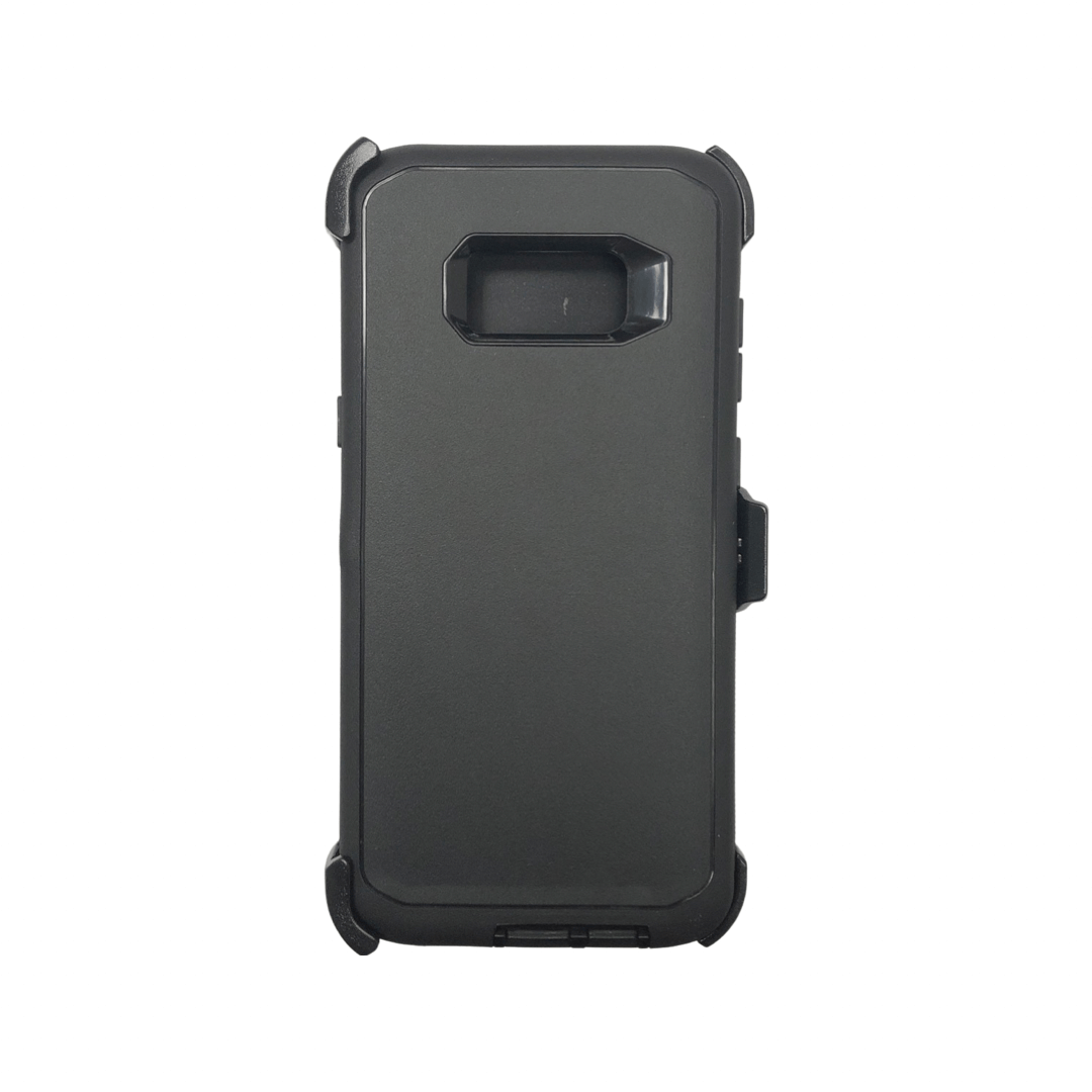 FOR GALAXY S8 PLUS  | HEAVY DUTY CASE WITH BELT CLIP (BLACK)