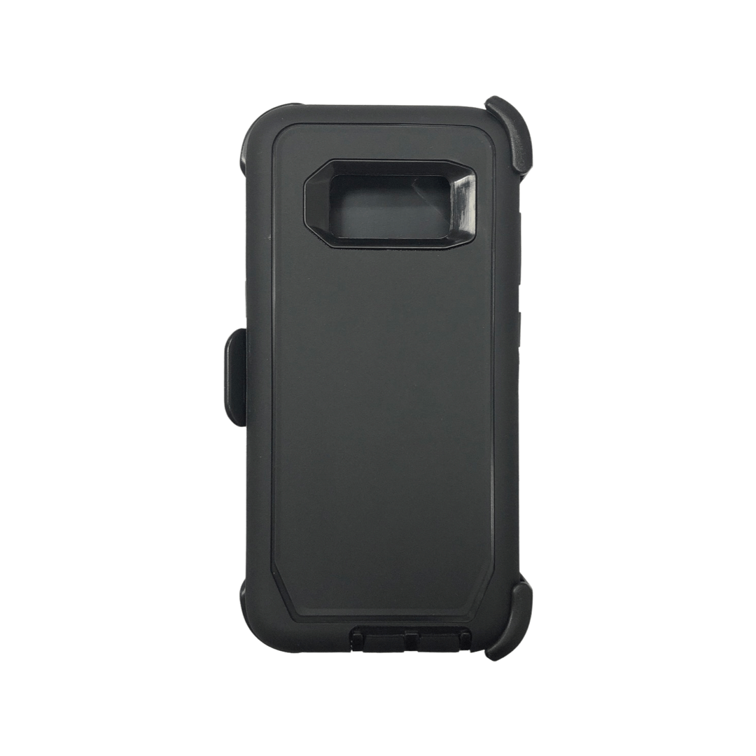FOR GALAXY S8 | HEAVY DUTY CASE WITH BELT CLIP (BLACK) — image 1