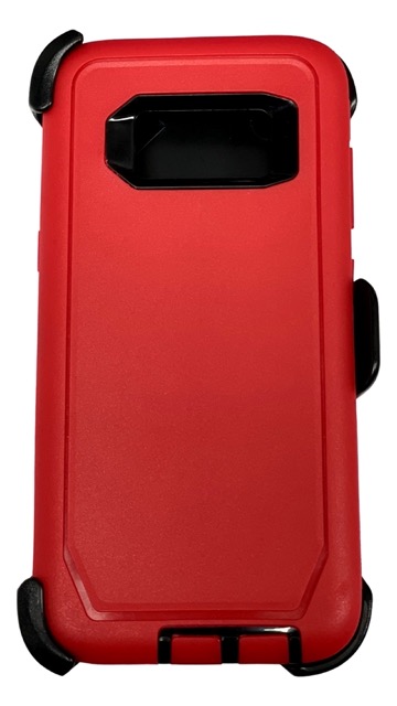 FOR GALAXY S8  | HEAVY DUTY CASE WITH BELT CLIP (RED) — image 1