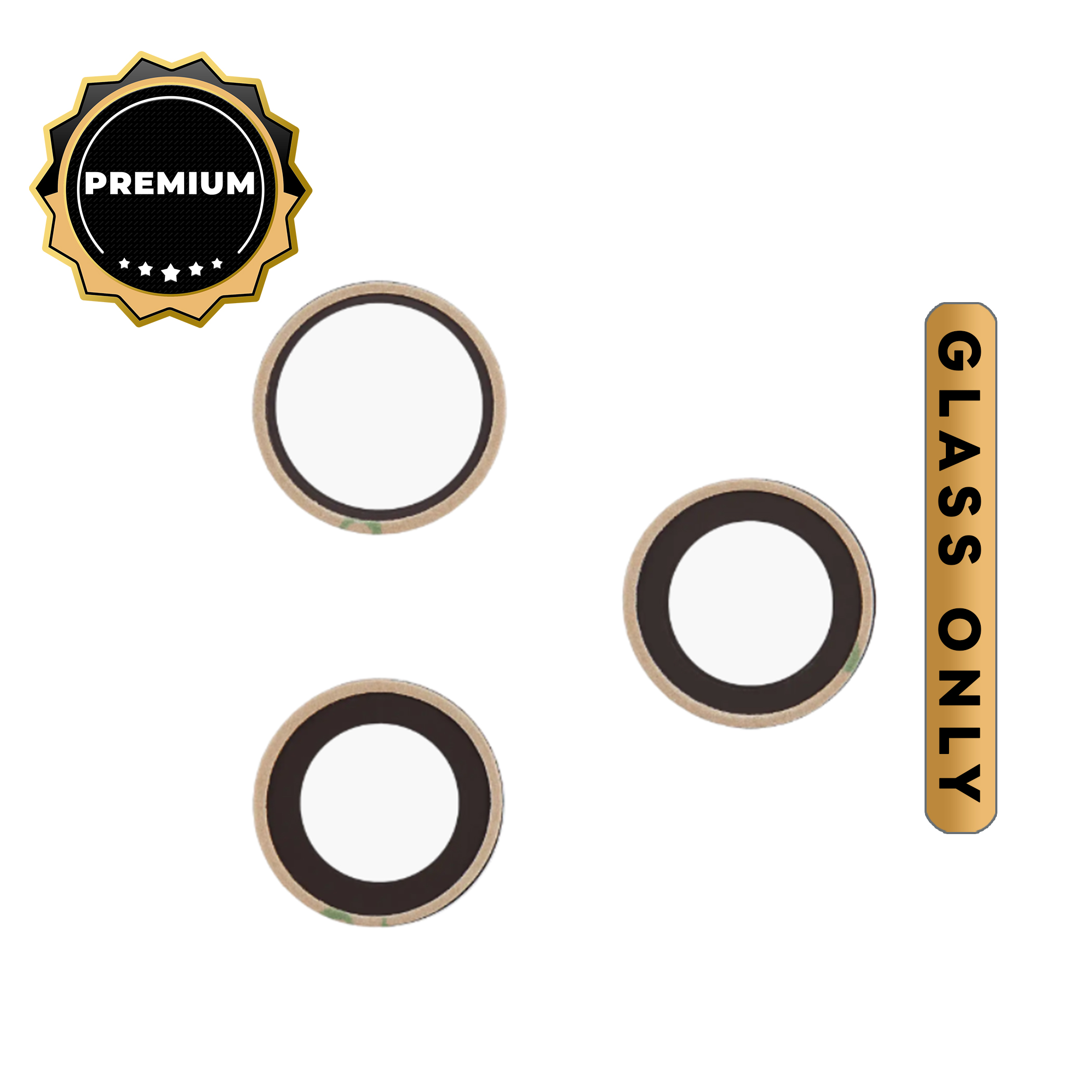 For iphone 17 Pro / 17 Pro Max | Back Camera Lens (Glass Only) With Adhesive (3 piece set)
