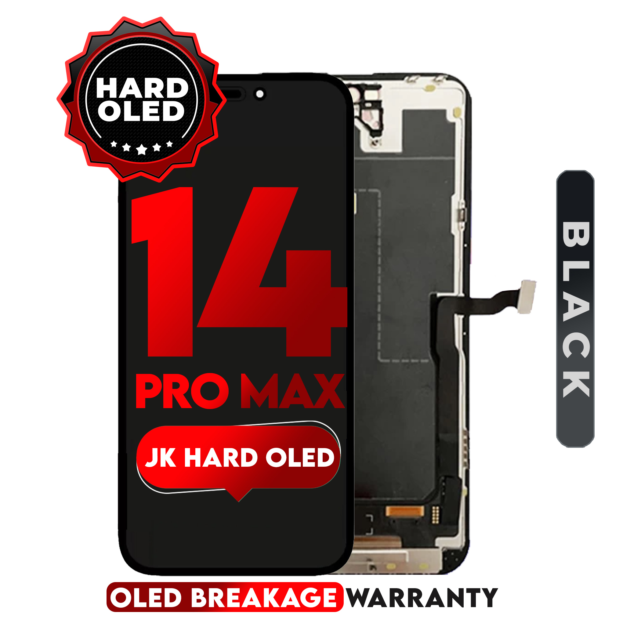 For iPhone 14 Pro Max | ( Hard OLED) LCD (Full Coverage/ Breakage covered)