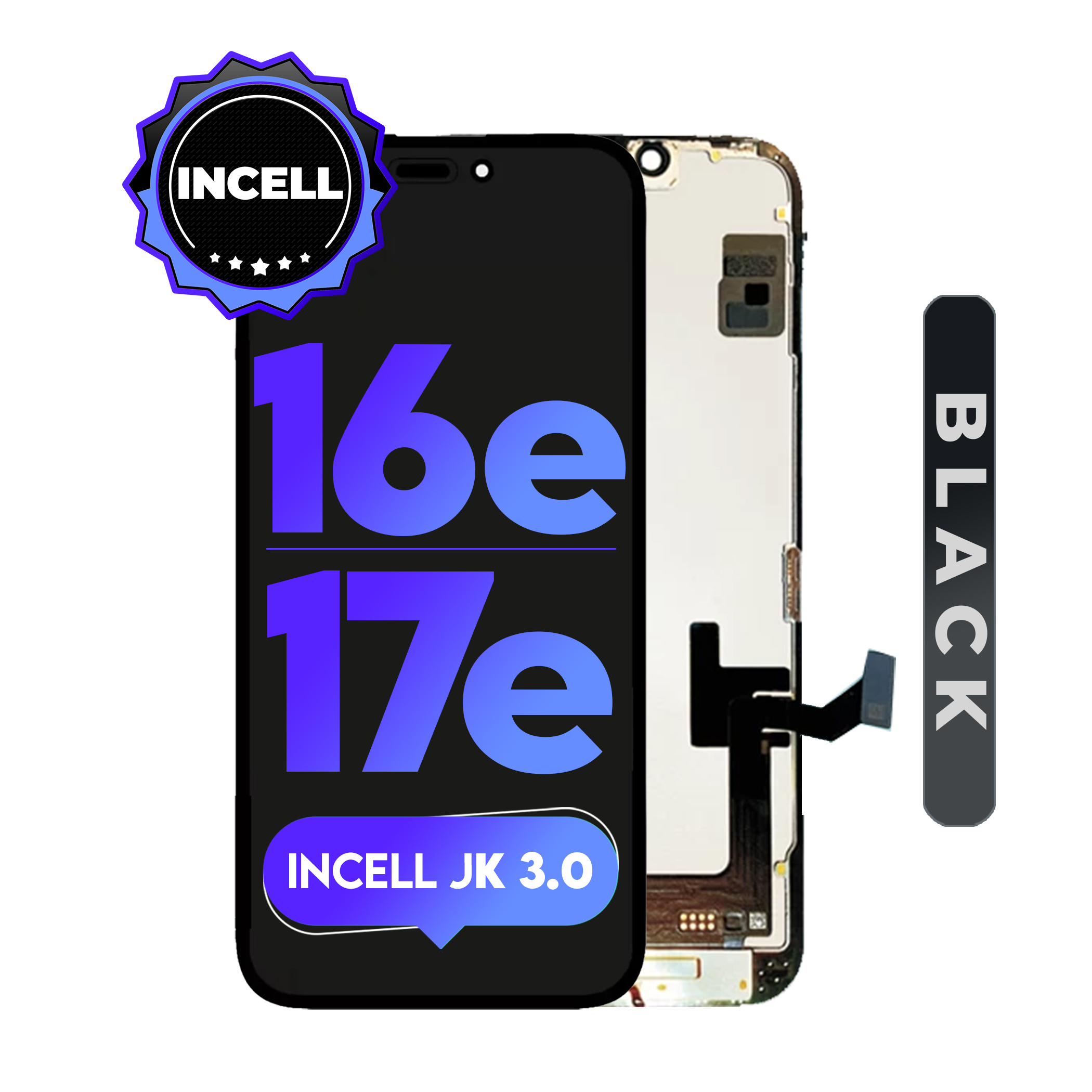 For iPhone 16e / 17e | ( Incell JK 3.0) LCD (Full Coverage/ Breakage covered)