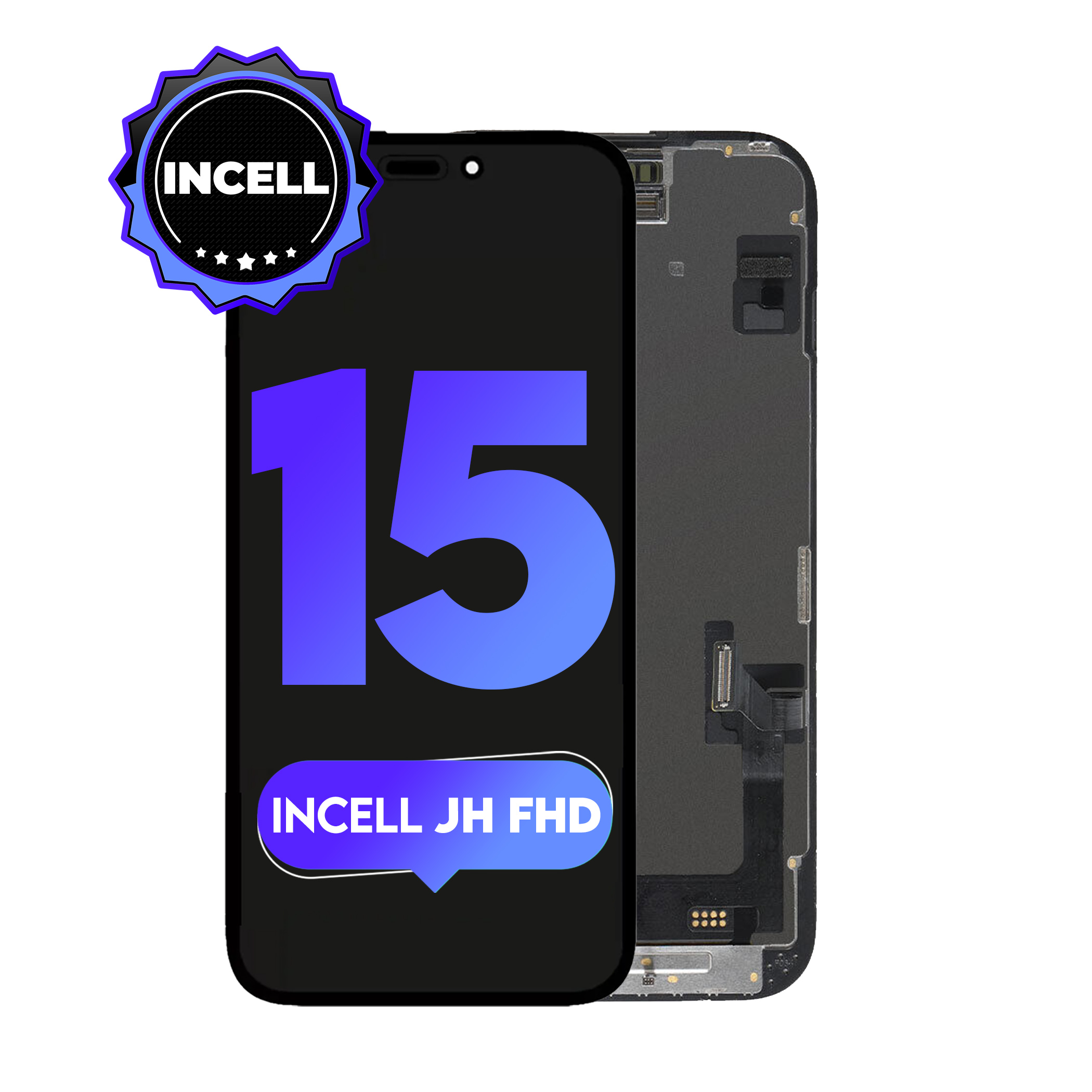 For iPhone 15 | ( Incell JH cof ) LCD (Full Coverage/ Breakage covered)