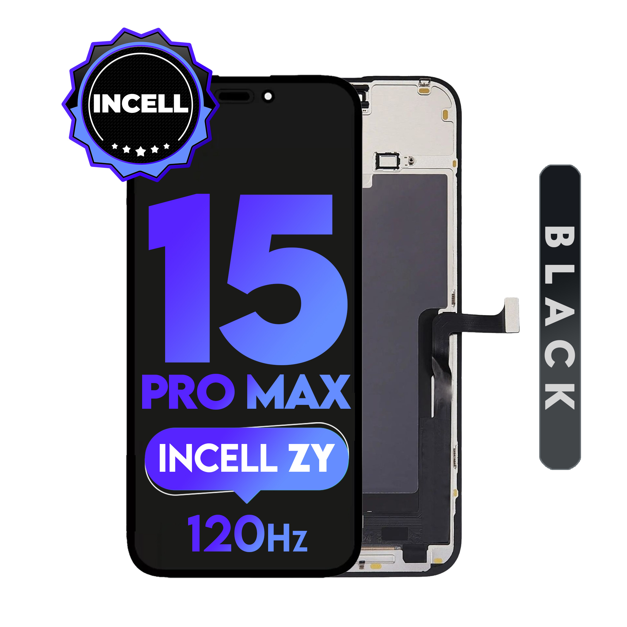 For iPhone 15 Pro Max | (ZY) LCD (Full Coverage/ Breakage Covered)
