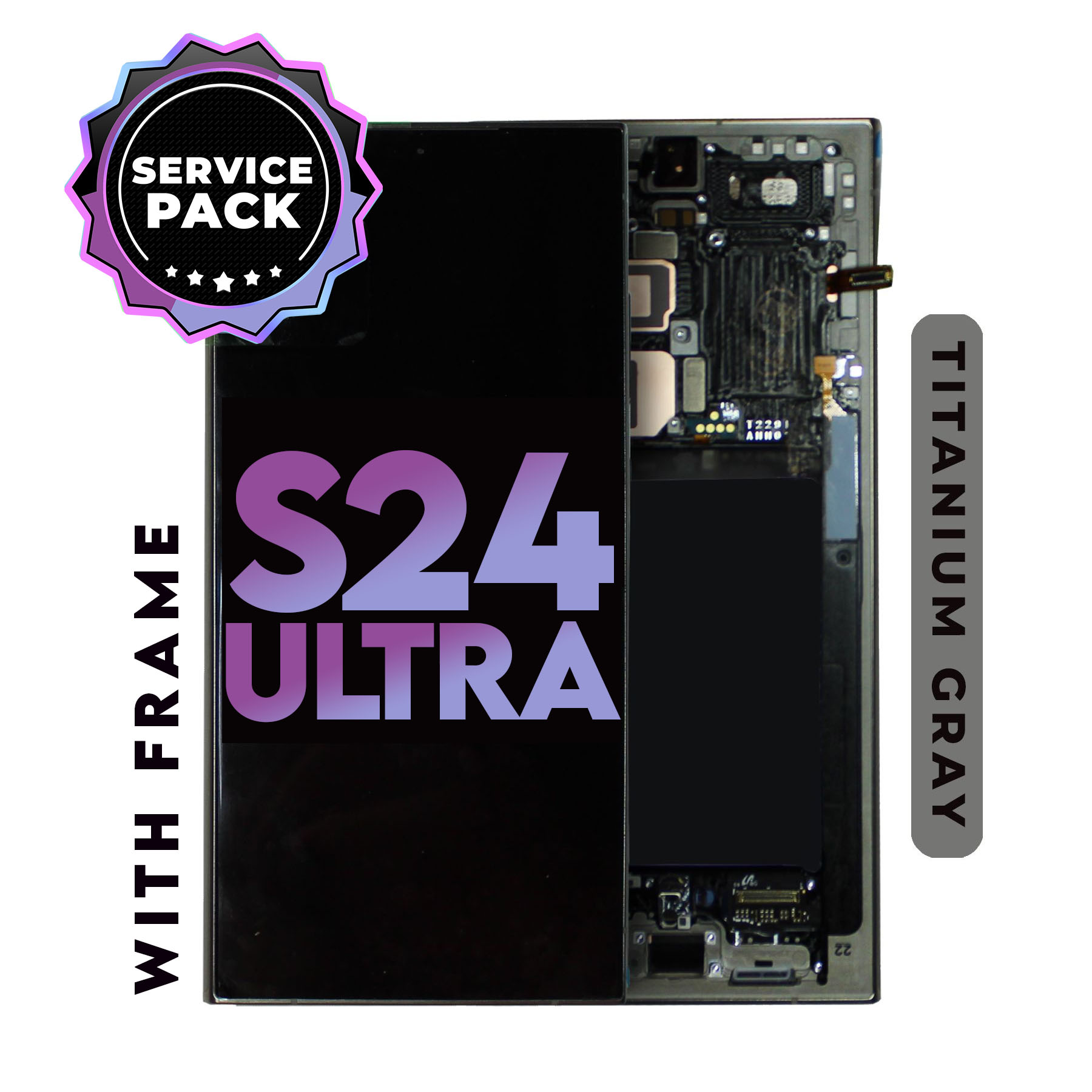 (Titanium Gray) (Premium) Samsung S24 Ultra | OLED Screen With Frame