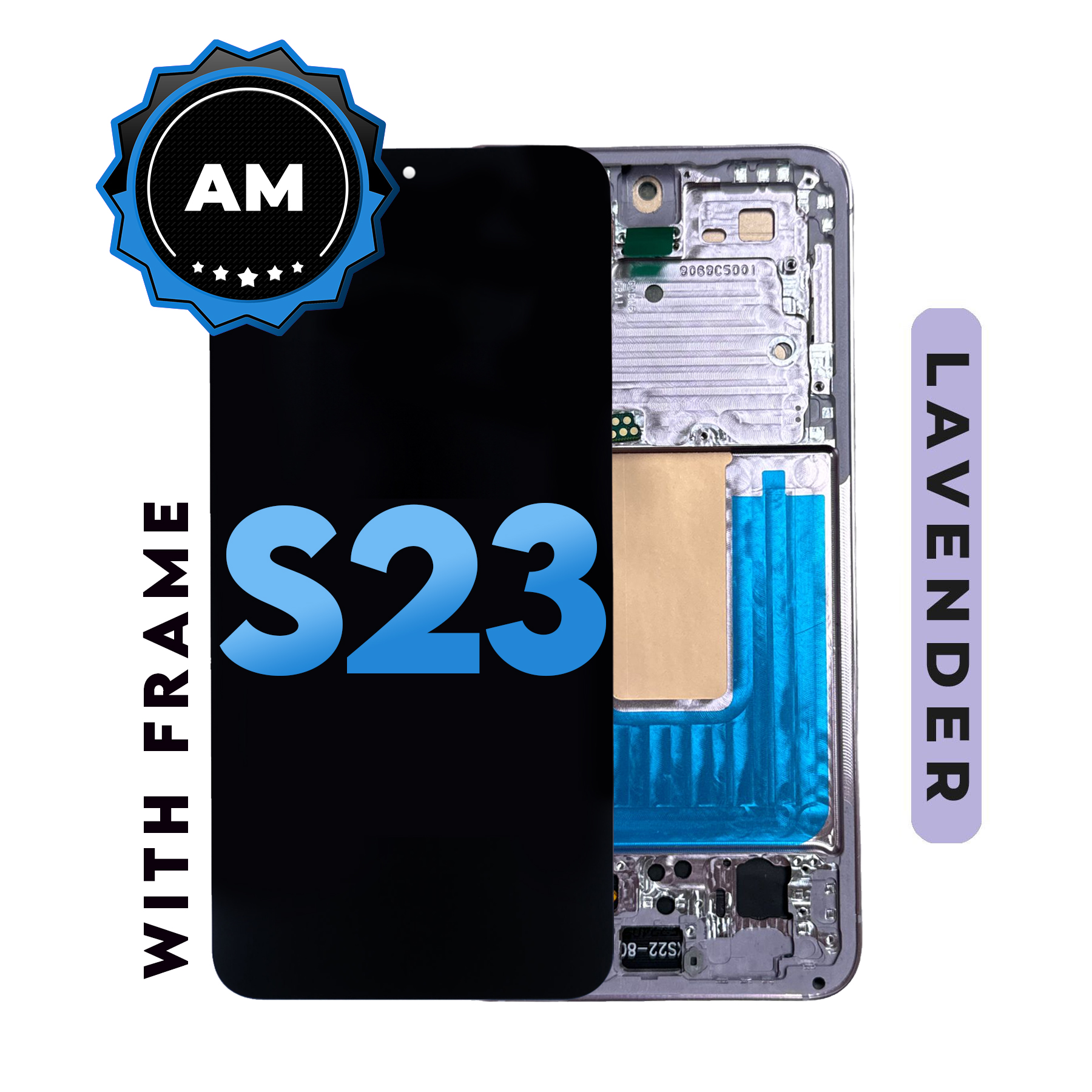 (TFT) Samsung S23 5G (with Frame) Replacement Part - LAVENDER