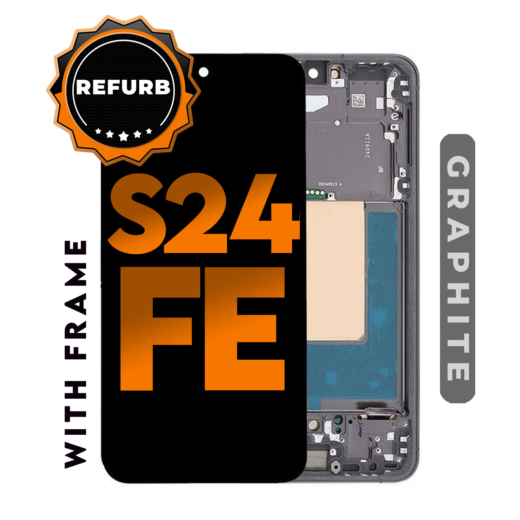 (Premium) (Graphite) For Samsung S24 FE | Oled Screen With Frame