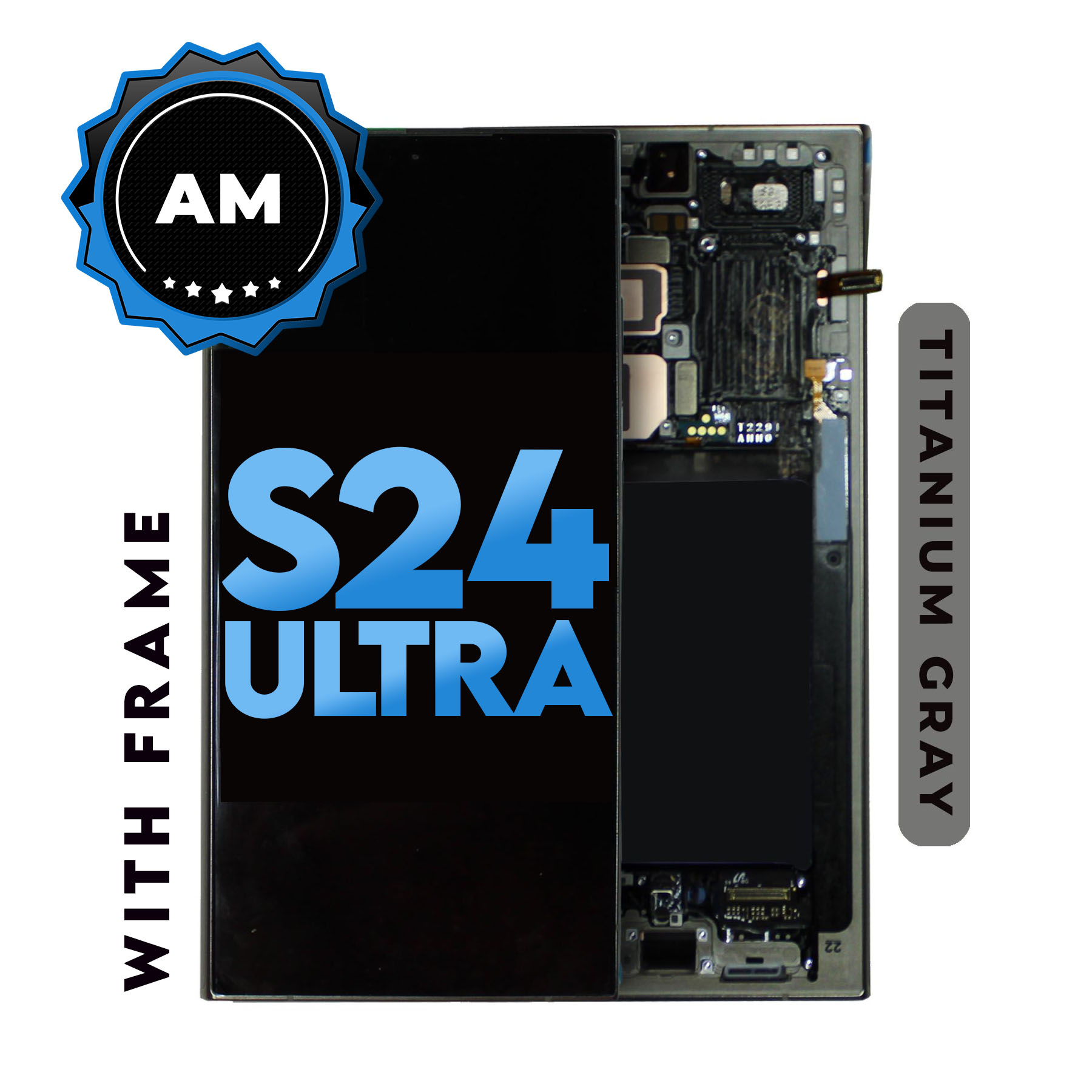 (Titanium Gray) (Generic) For S24 Ultra 5G | LCD Replacement Part (with Frame)