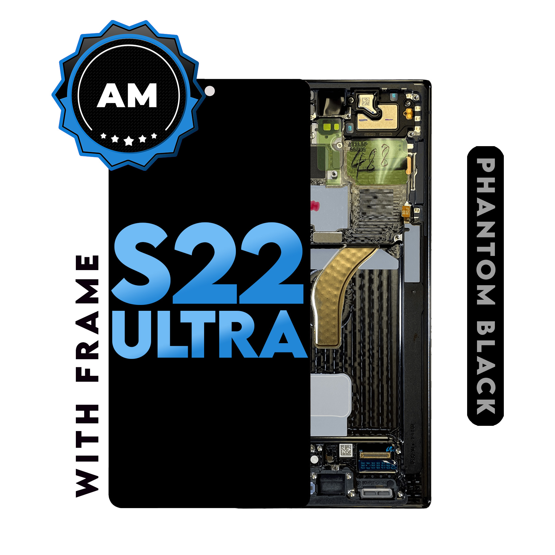 (Generic) Samsung S22 Ultra 5G (with Frame) Replacement Lcd Part - Phantom Black