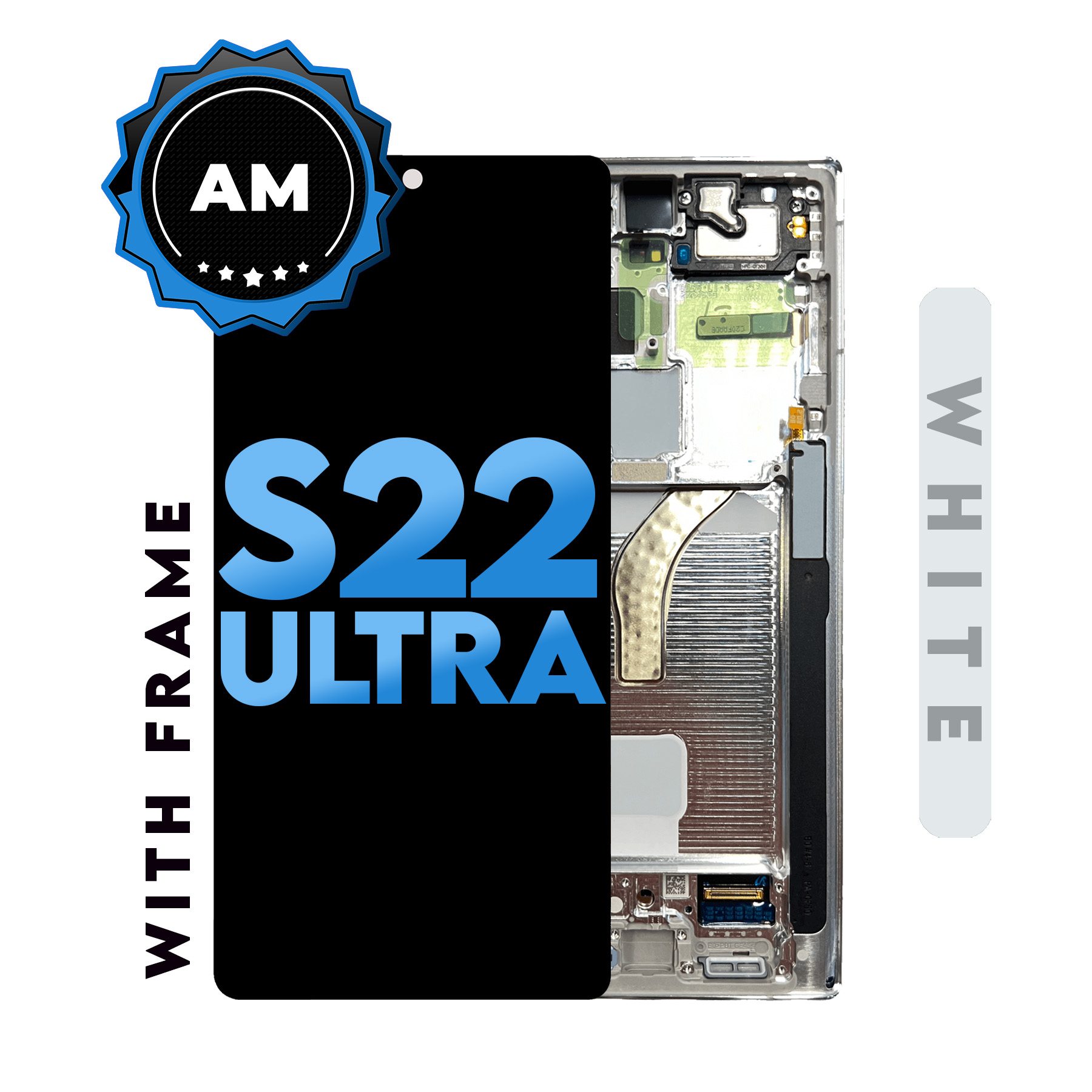 (Generic) Samsung S22 Ultra 5G (with Frame) Replacement Lcd Part - Phantom White