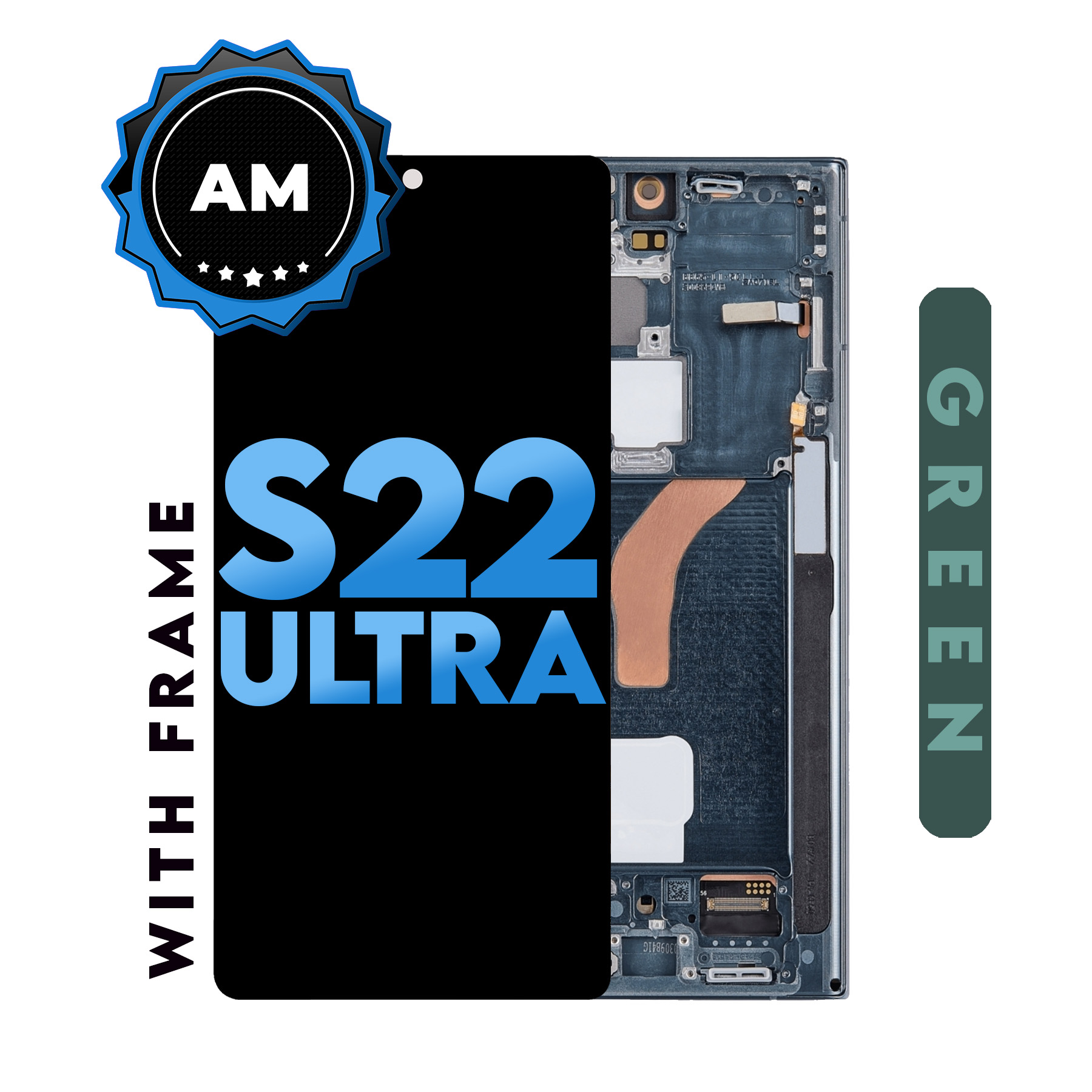 (Generic) Samsung S22 Ultra 5G (with Frame) Replacement Lcd Part - Green