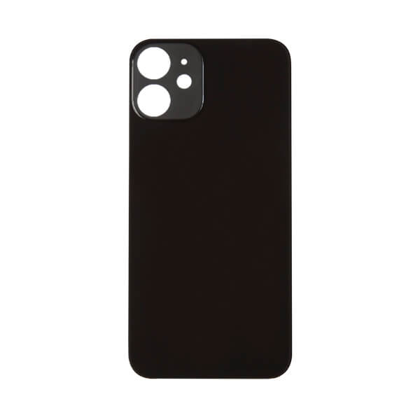 (Black) For iPhone 12 | BACK DOOR GLASS (Big Hole) (No Logo)