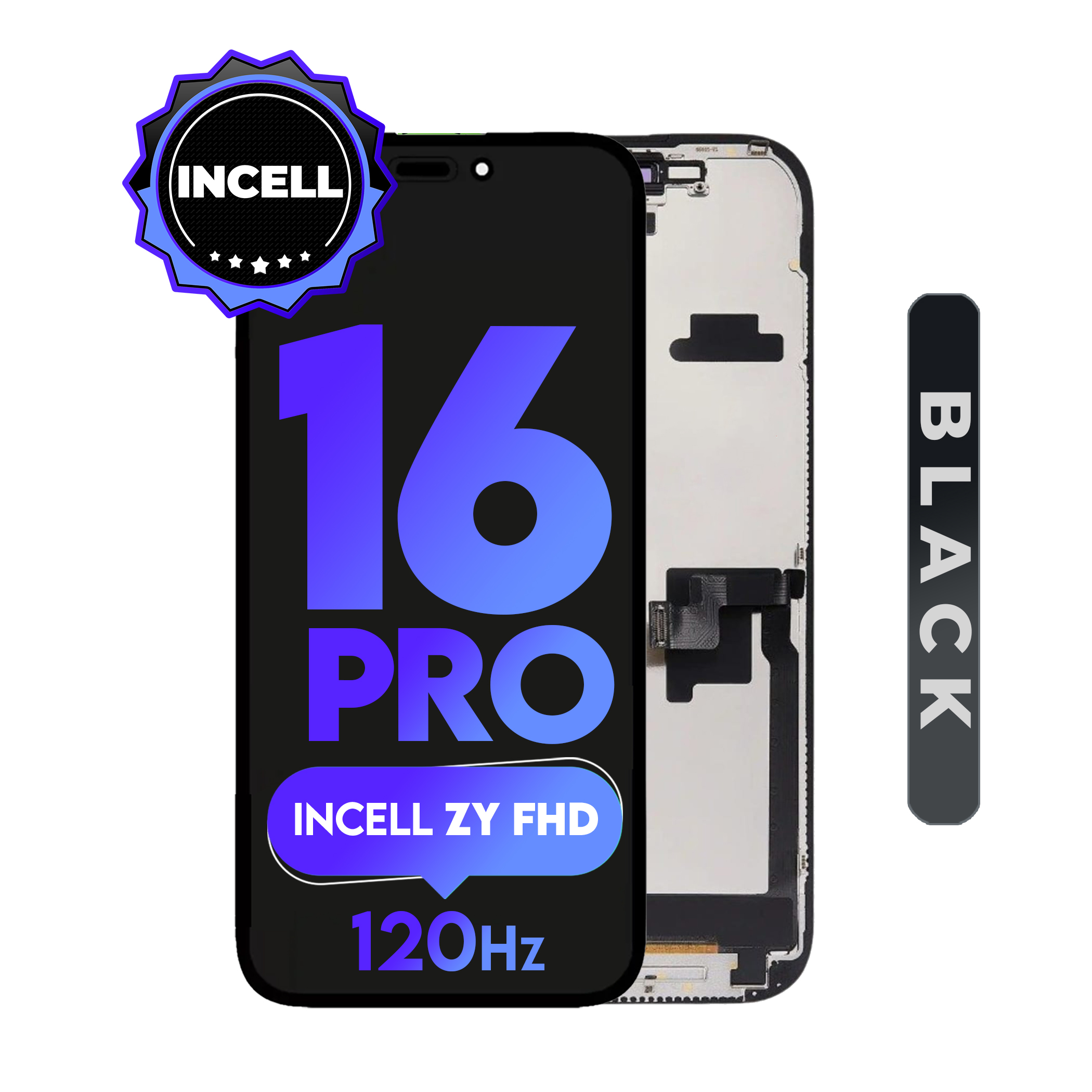 For iPhone 16 PRO | (ZY Incell) LCD (Full Coverage/ Breakage covered)
