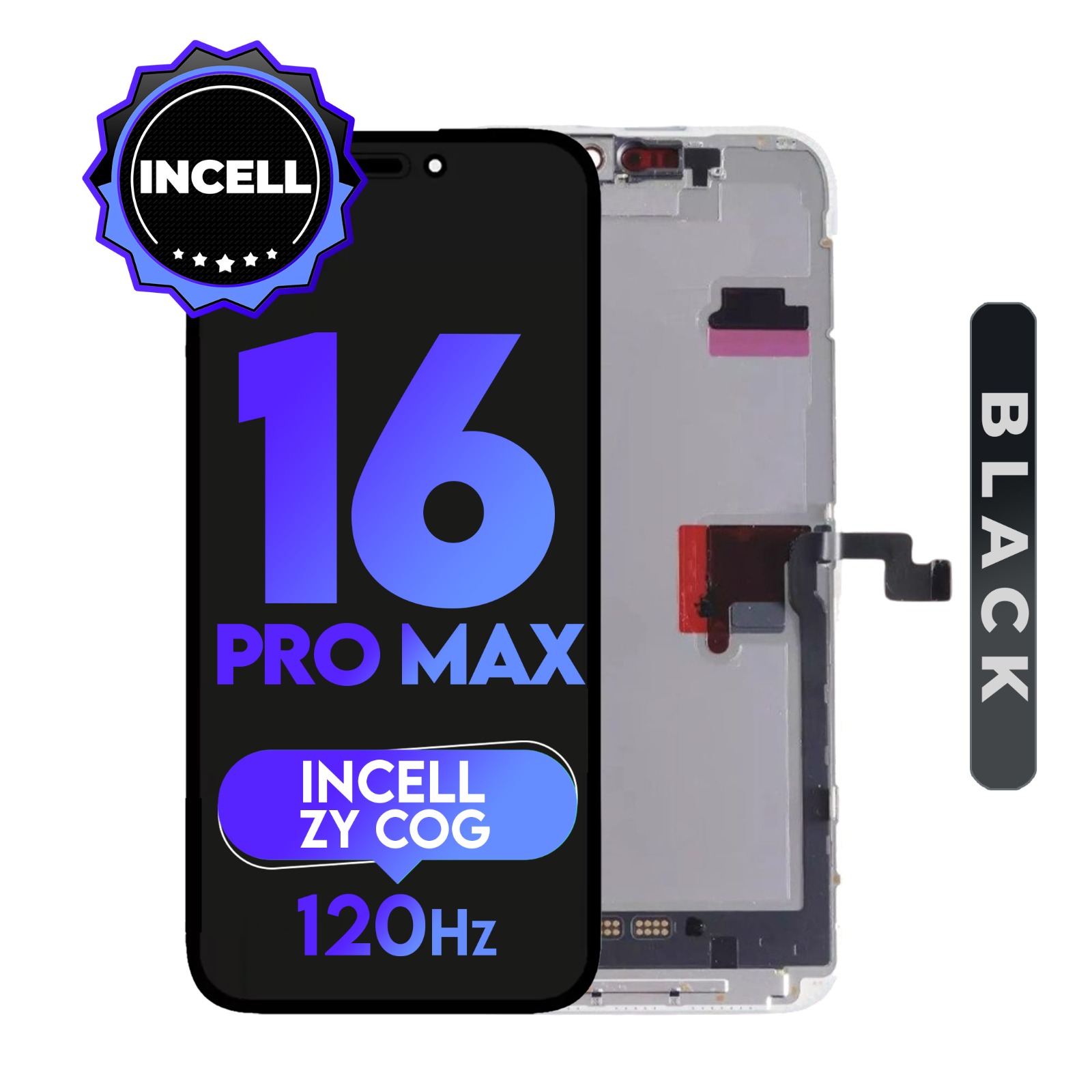 For iPhone 16 Pro Max | (ZY) Incell Screen Replacement (Full Coverage/ Breakage covered)