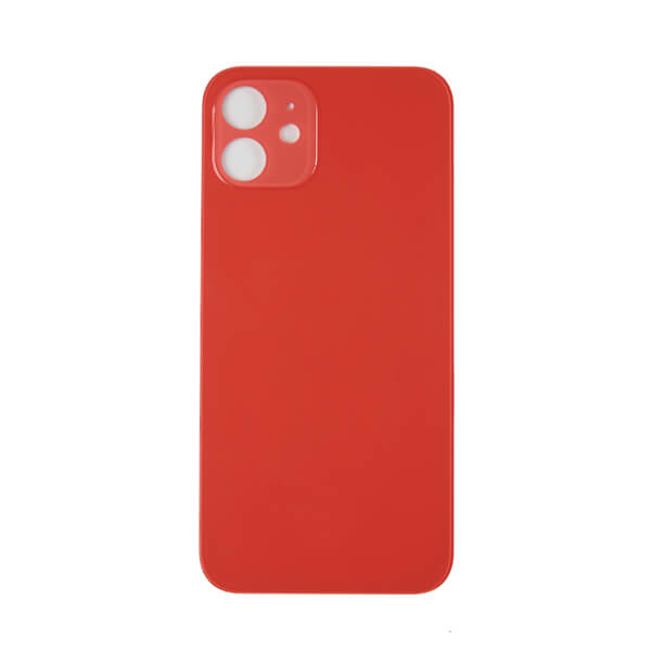 (RED) For iPhone 12 mini | BACK DOOR GLASS (Big Hole) (No Logo)