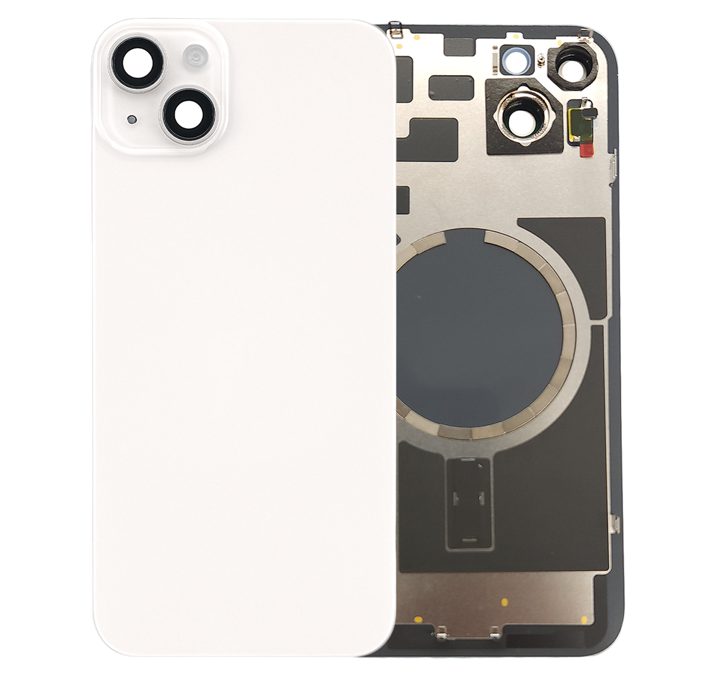 (White) For iPhone 14 | Back Glass With Magnet (No Logo)